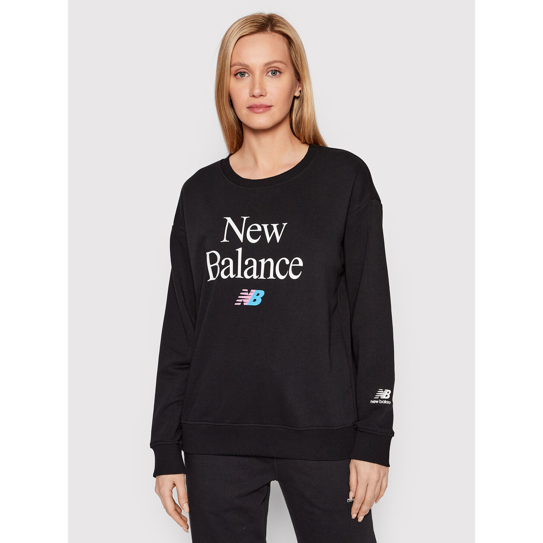 New Balance Bluză WT21508 Negru Oversized - Pled.ro