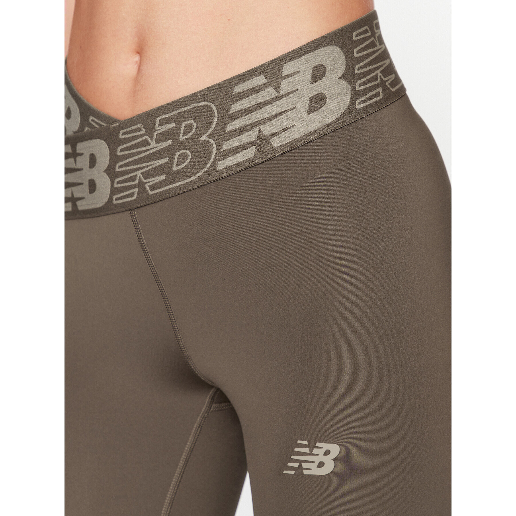 New Balance Colanți Relentless Crossover High Rise 7/8 Tight WP21177 Maro Skinny Fit - Pled.ro