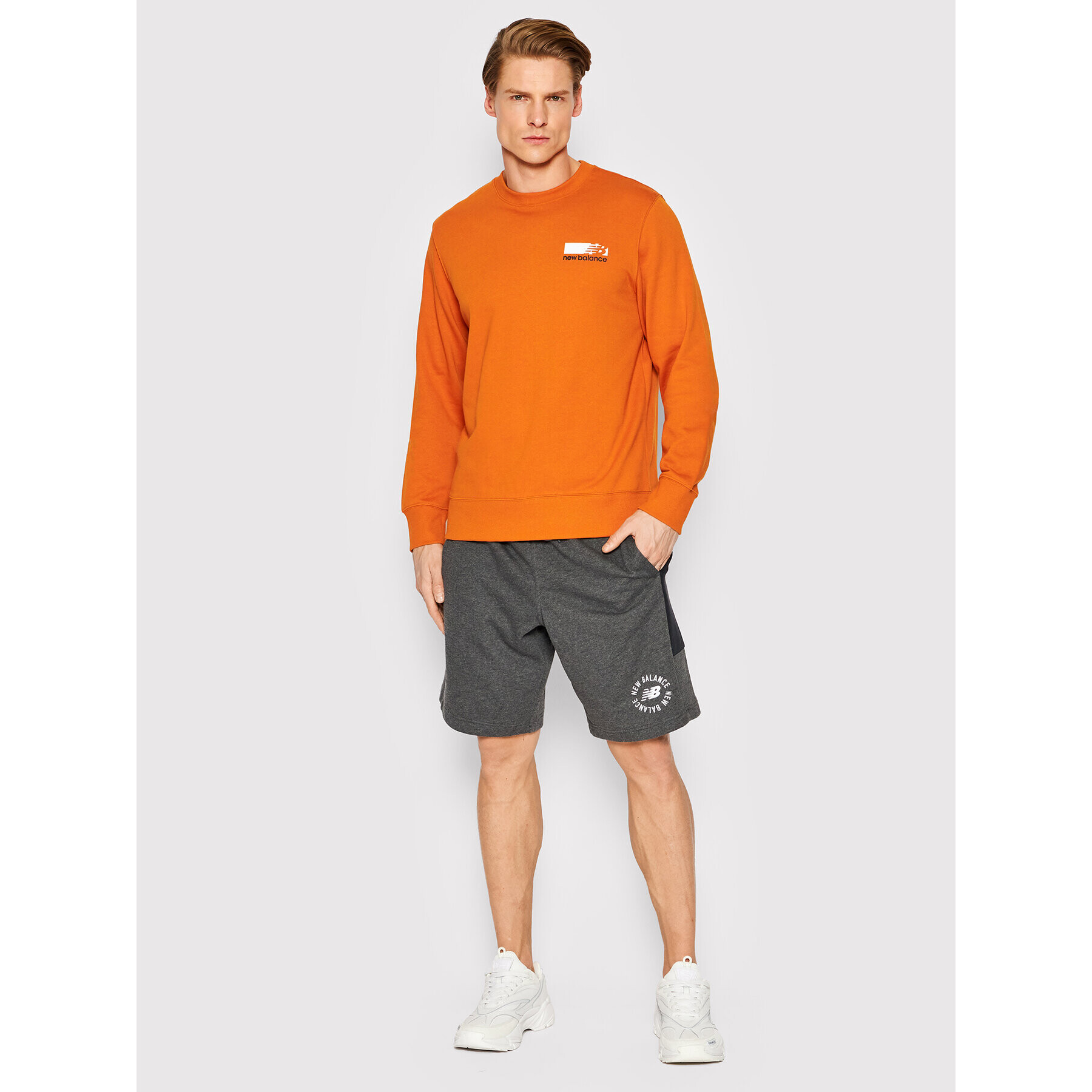 New Balance Pantaloni scurți sport MS21902 Gri Regular Fit - Pled.ro