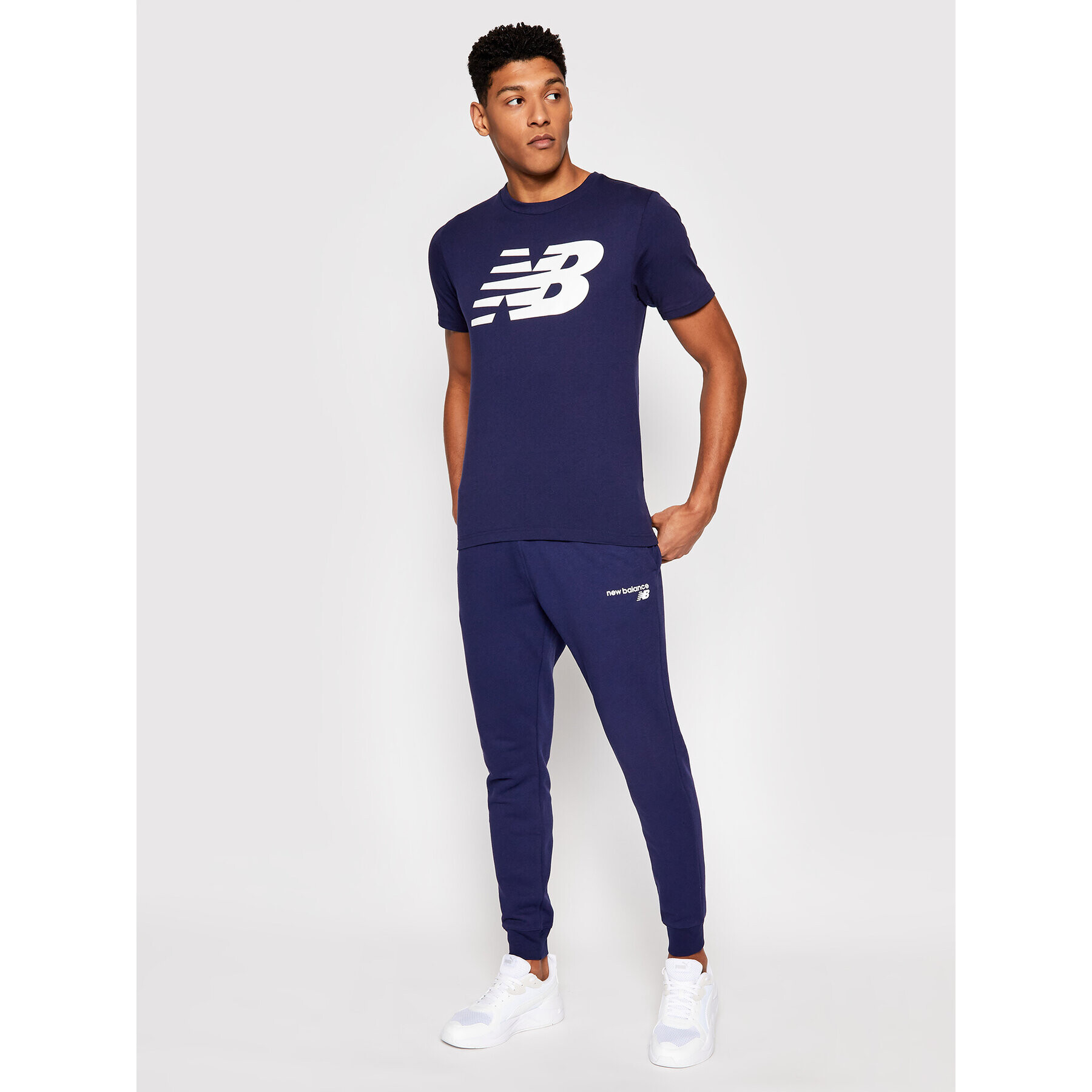 New Balance Pantaloni trening C C F Pant MP03904 Bleumarin Athletic Fit - Pled.ro