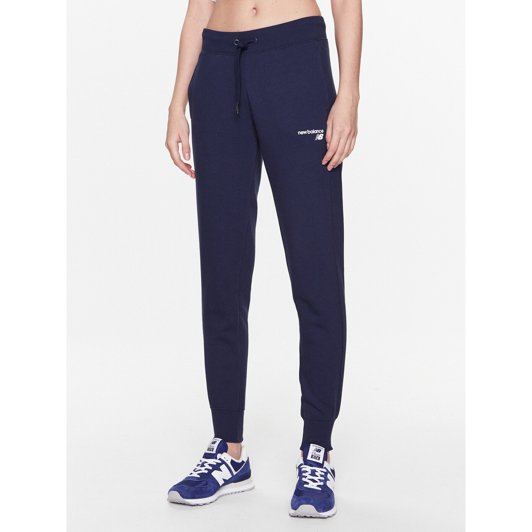 New Balance Pantaloni trening Classic Core Fleece WP03805 Bleumarin Regular Fit - Pled.ro