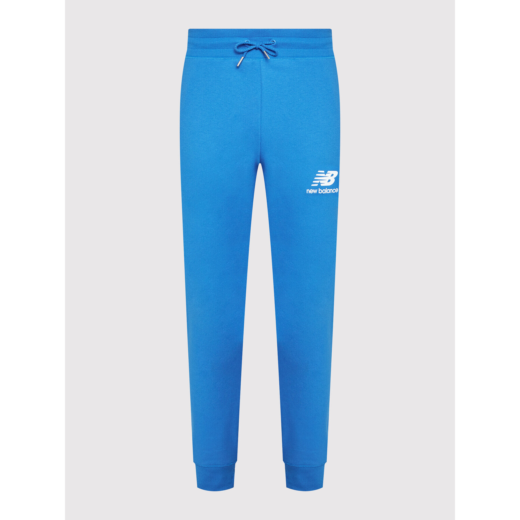 New Balance Pantaloni trening Essentials Stacked Logo MP03558 Albastru Athletic Fit - Pled.ro