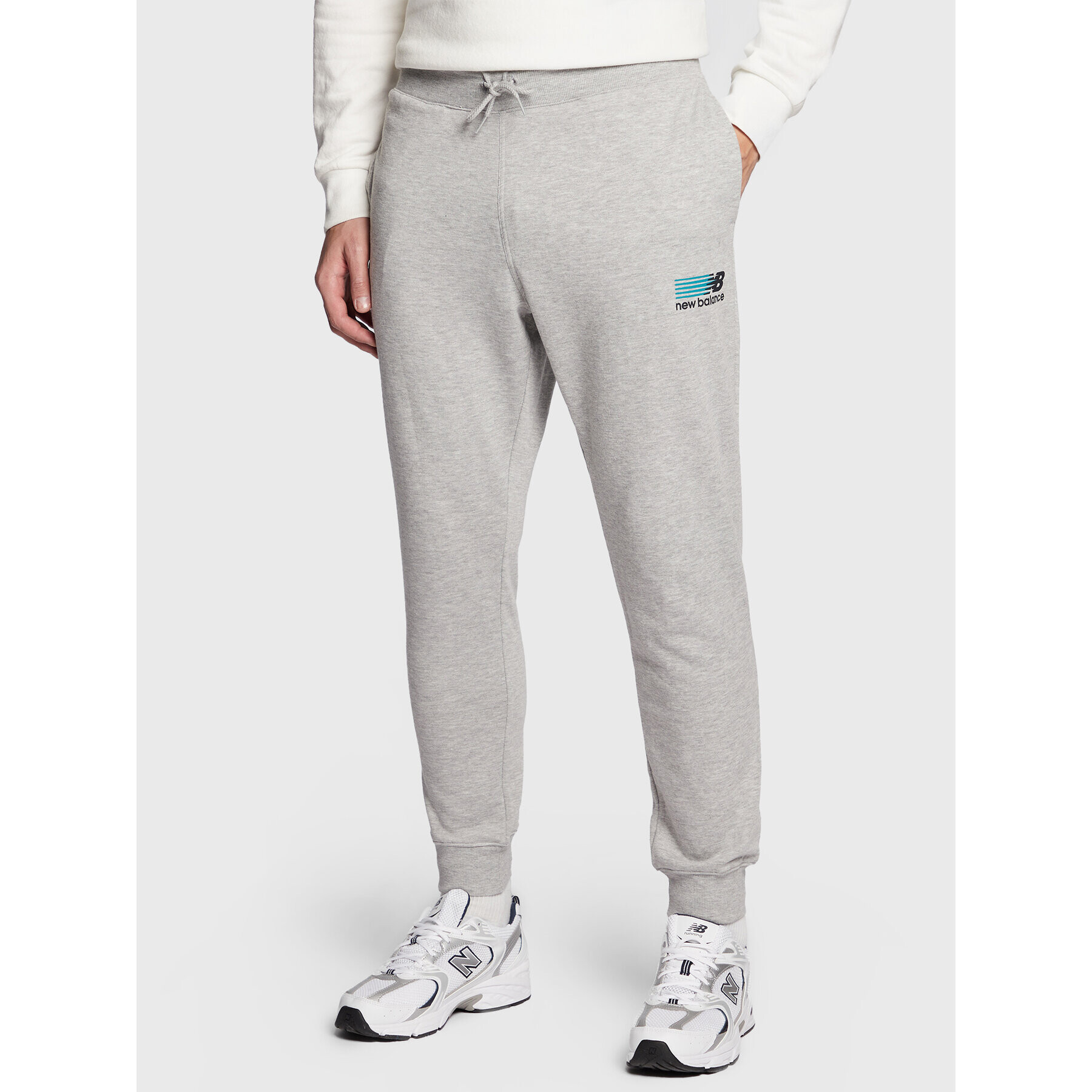 New Balance Pantaloni trening MP23901 Gri Athletic Fit - Pled.ro