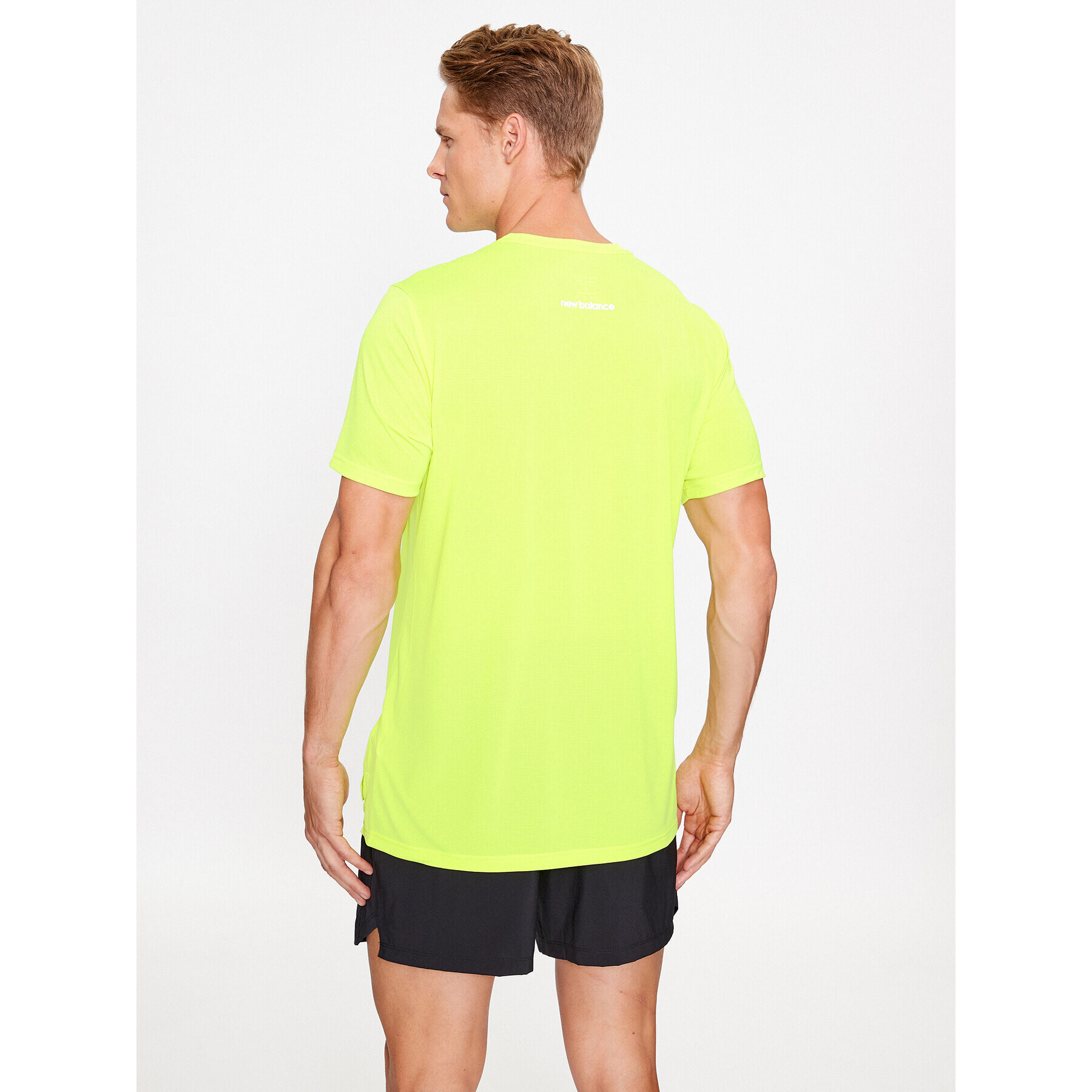 New Balance Tricou Accelerate Short Sleeve MT23222 Verde Regular Fit - Pled.ro