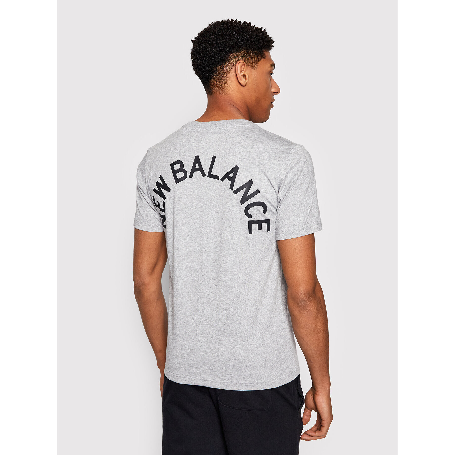 New Balance Tricou Classic Arch NBMT1198 Gri Slim Fit - Pled.ro