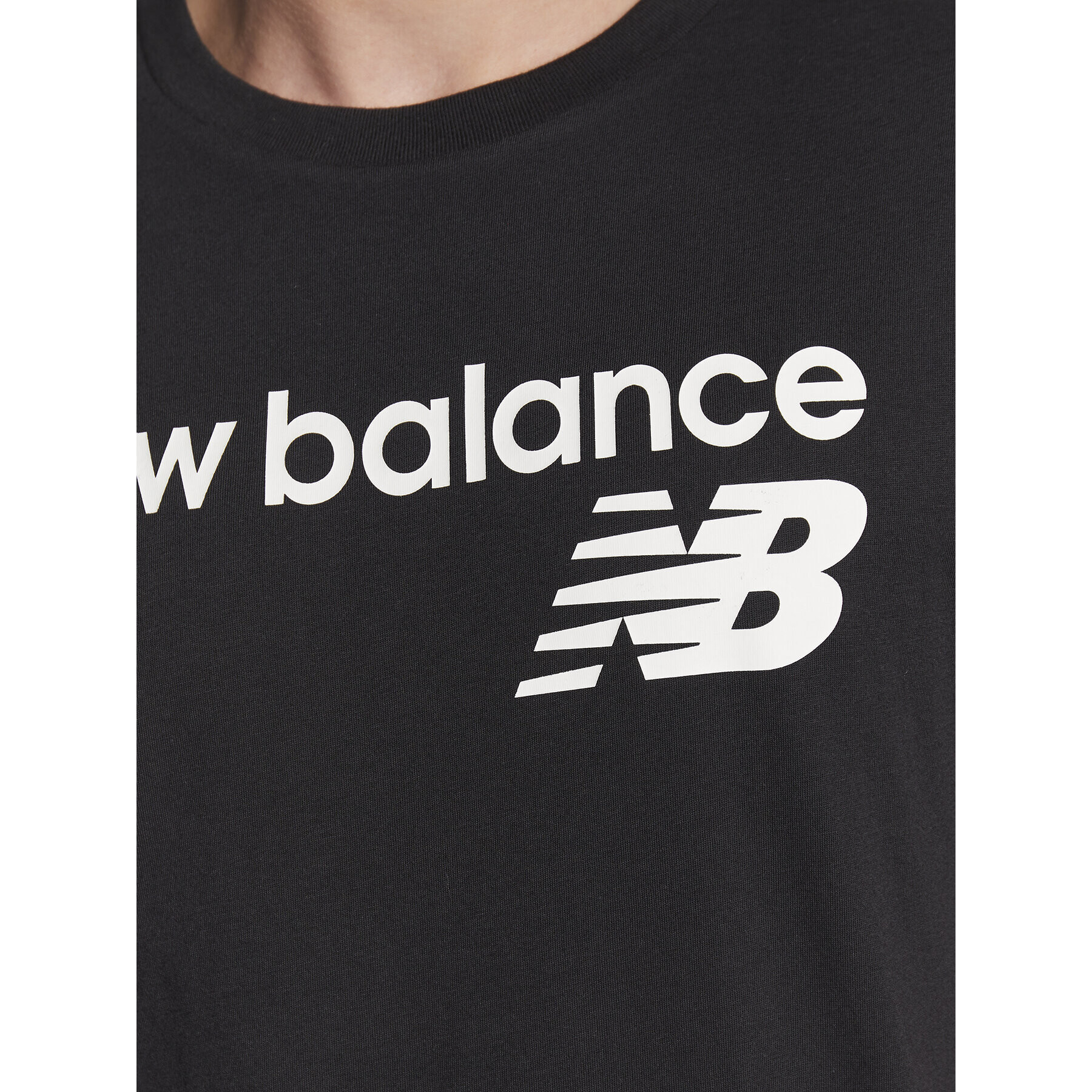 New Balance Tricou Classic Core Logo MT03905 Negru Athletic Fit - Pled.ro