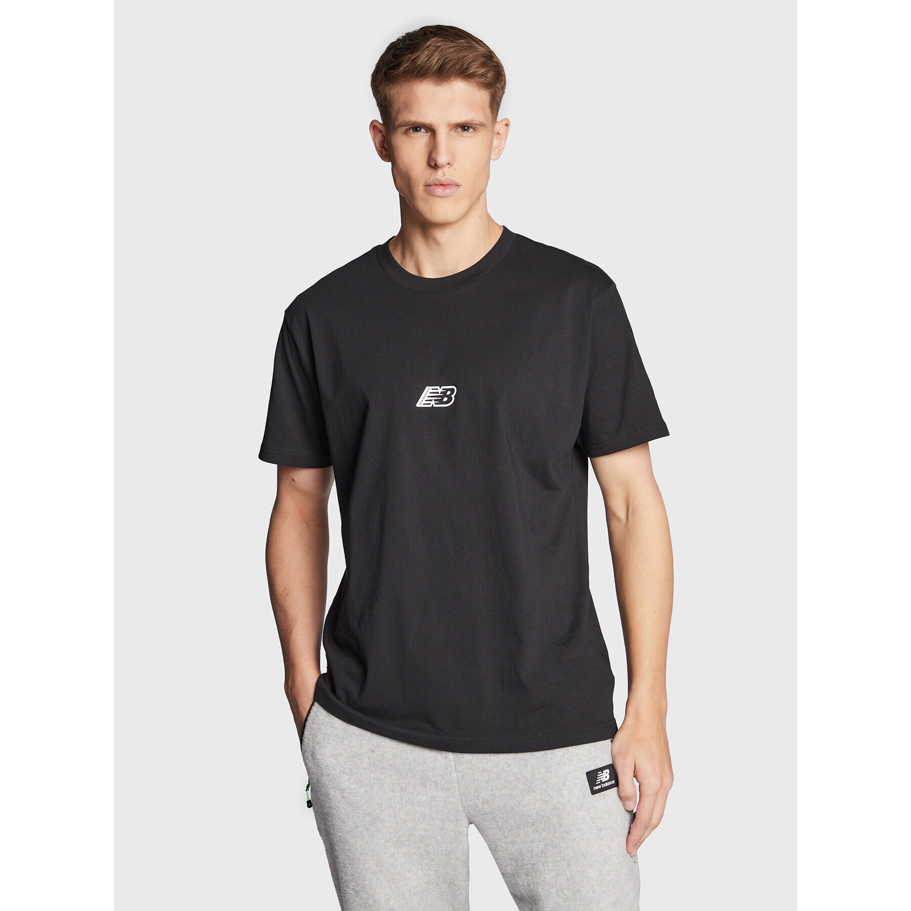 New Balance Tricou Essentials Graphic MT23514 Negru Relaxed Fit - Pled.ro