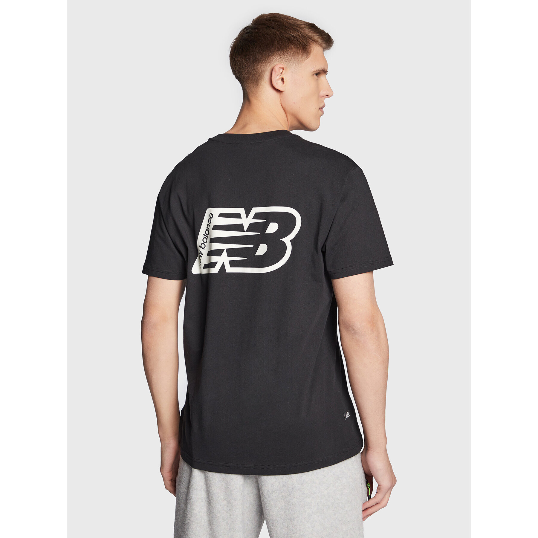 New Balance Tricou Essentials Graphic MT23514 Negru Relaxed Fit - Pled.ro