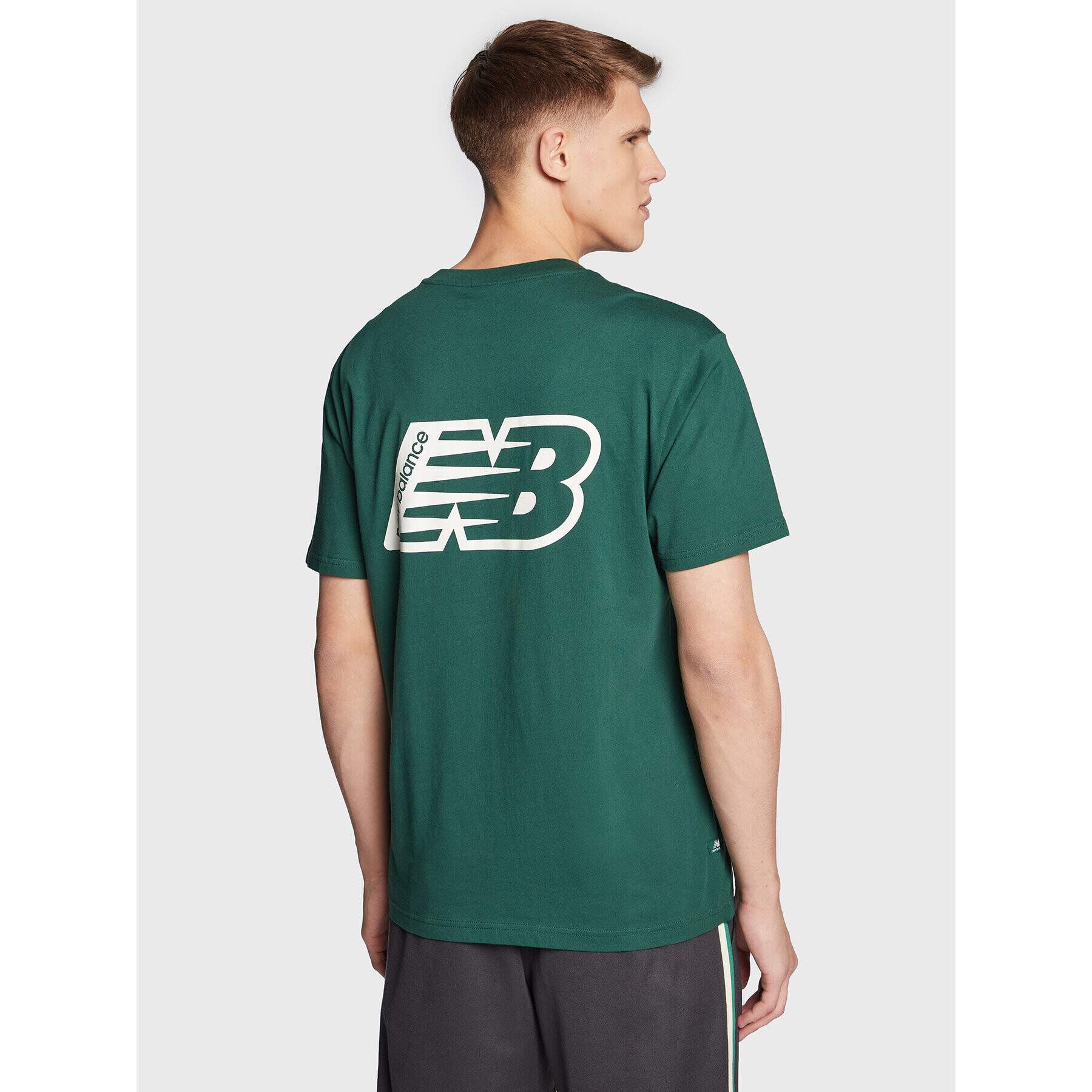 New Balance Tricou Essentials Graphic MT23514 Verde Relaxed Fit - Pled.ro