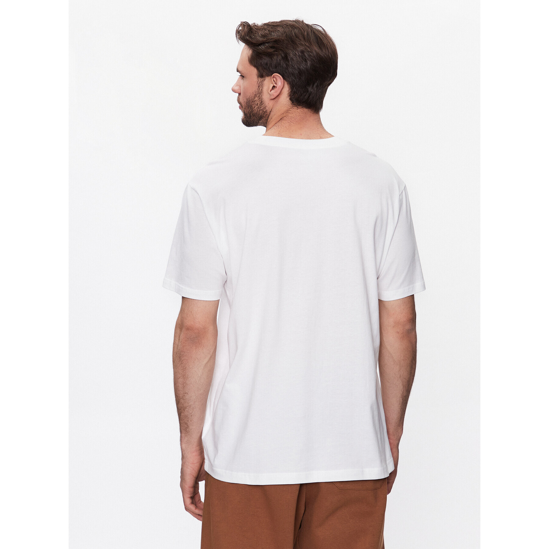 New Balance Tricou Essentials Stacked Logo MT31541 Alb Relaxed Fit - Pled.ro