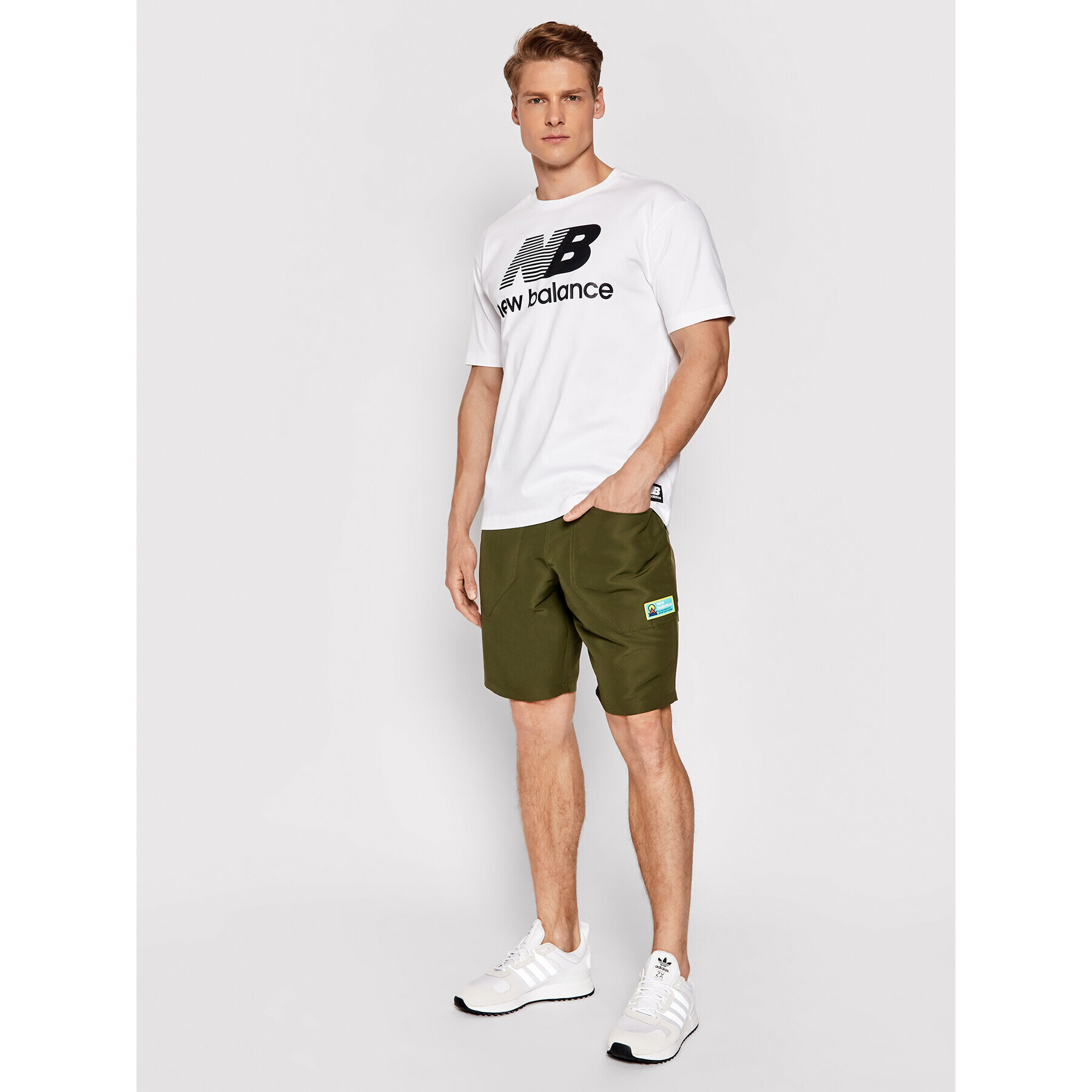 New Balance Tricou MT01518 Alb Relaxed Fit - Pled.ro