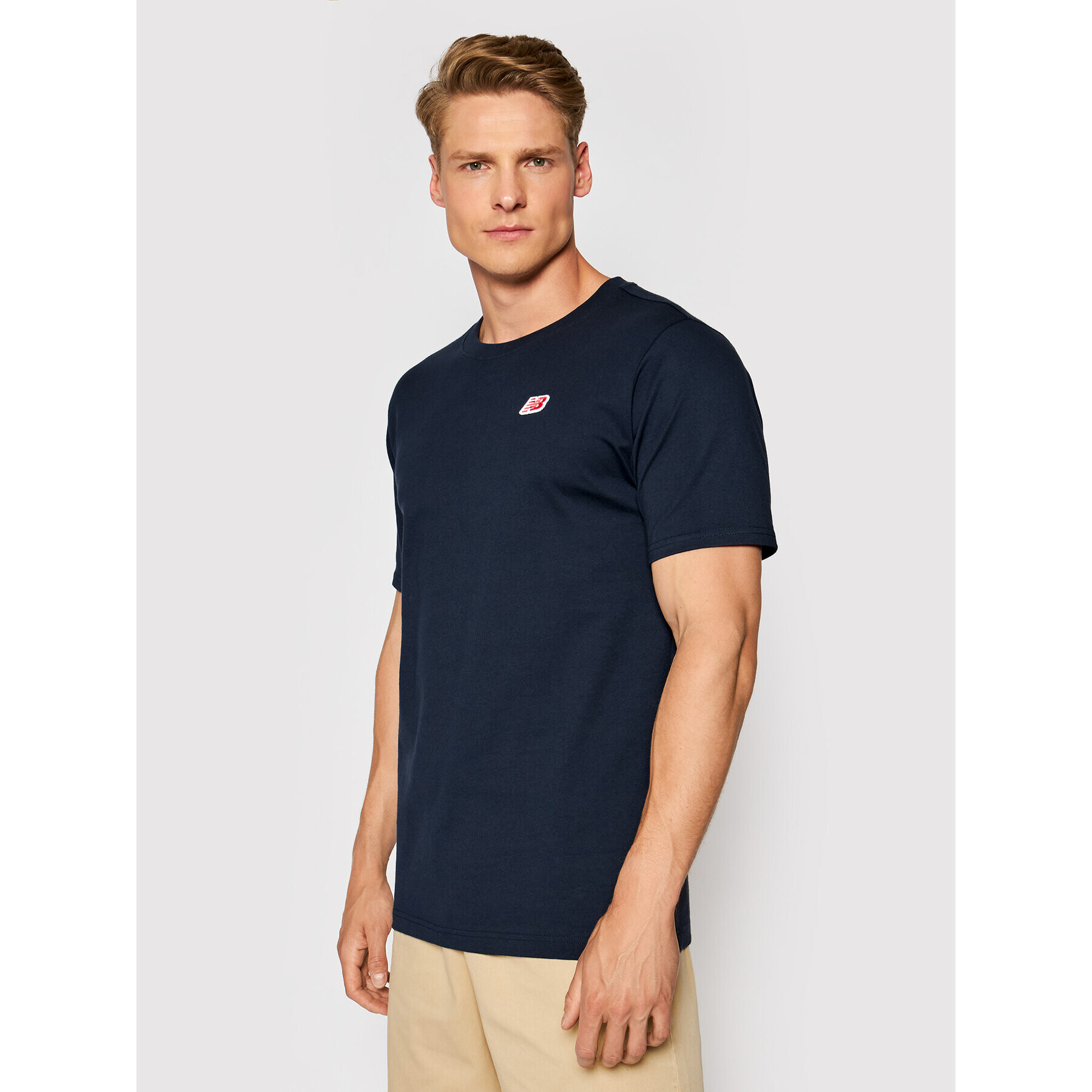 New Balance Tricou MT01660 Bleumarin Athletic Fit - Pled.ro