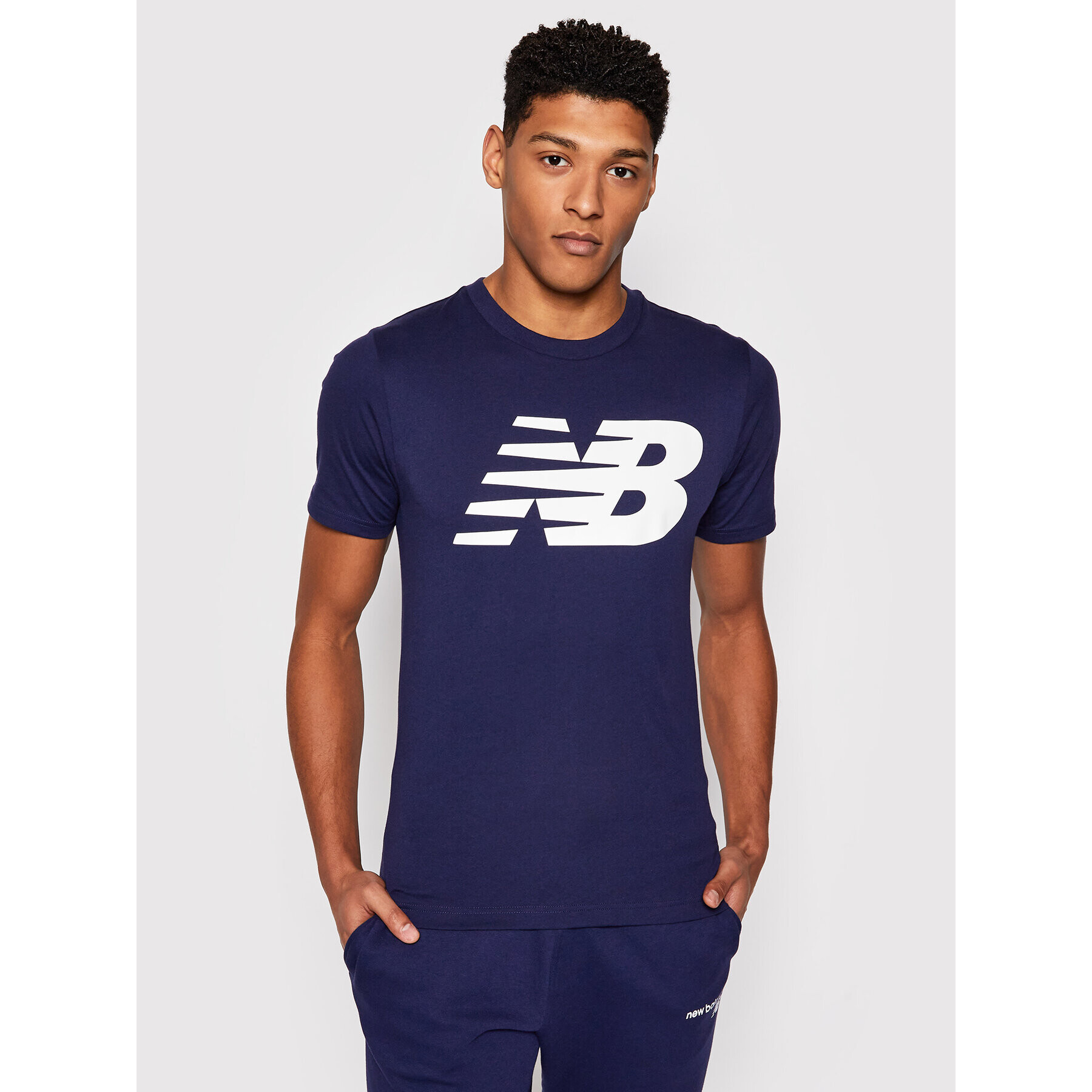 New Balance Tricou MT03919P Bleumarin Regular Fit - Pled.ro