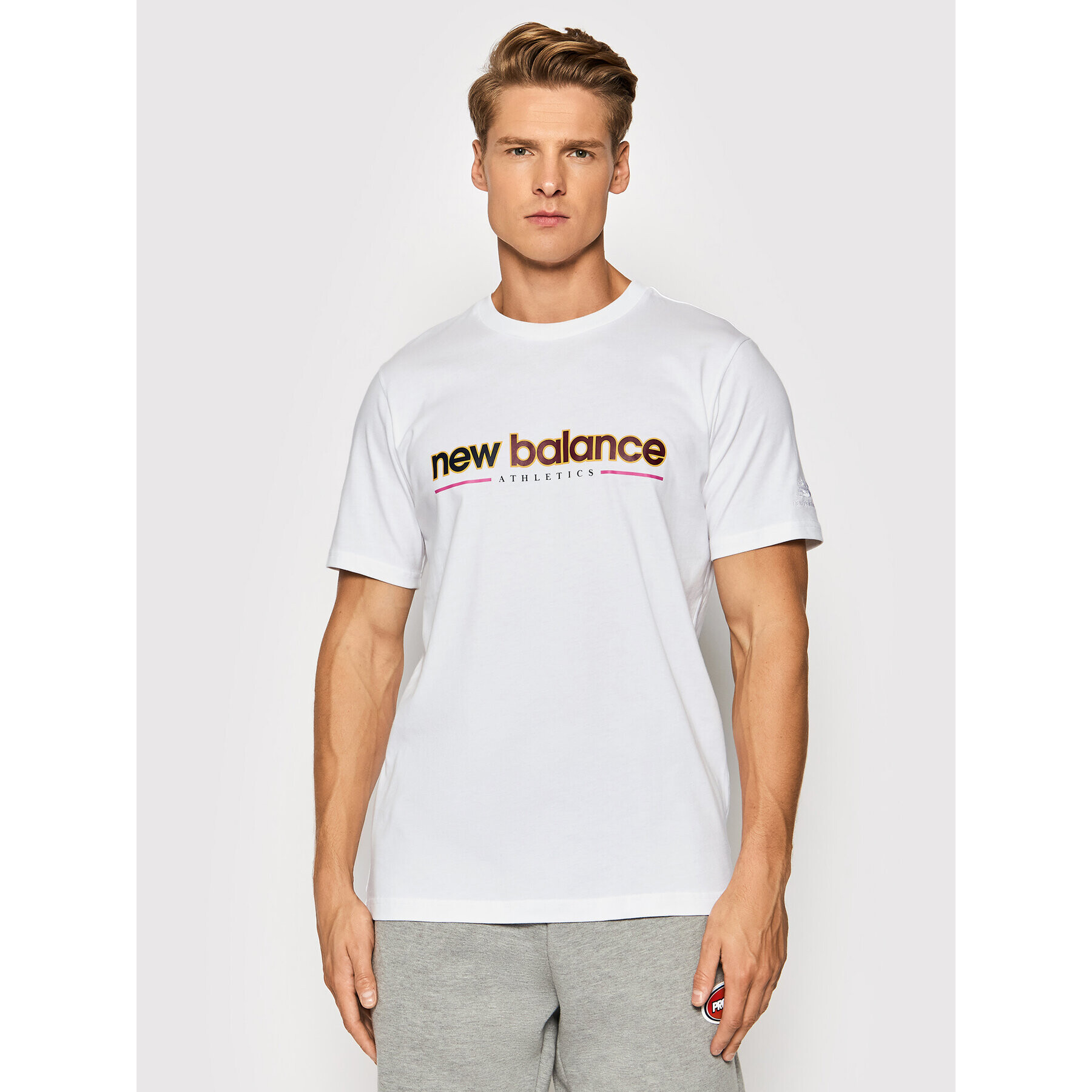 New Balance Tricou MT13500 Alb Relaxed Fit - Pled.ro