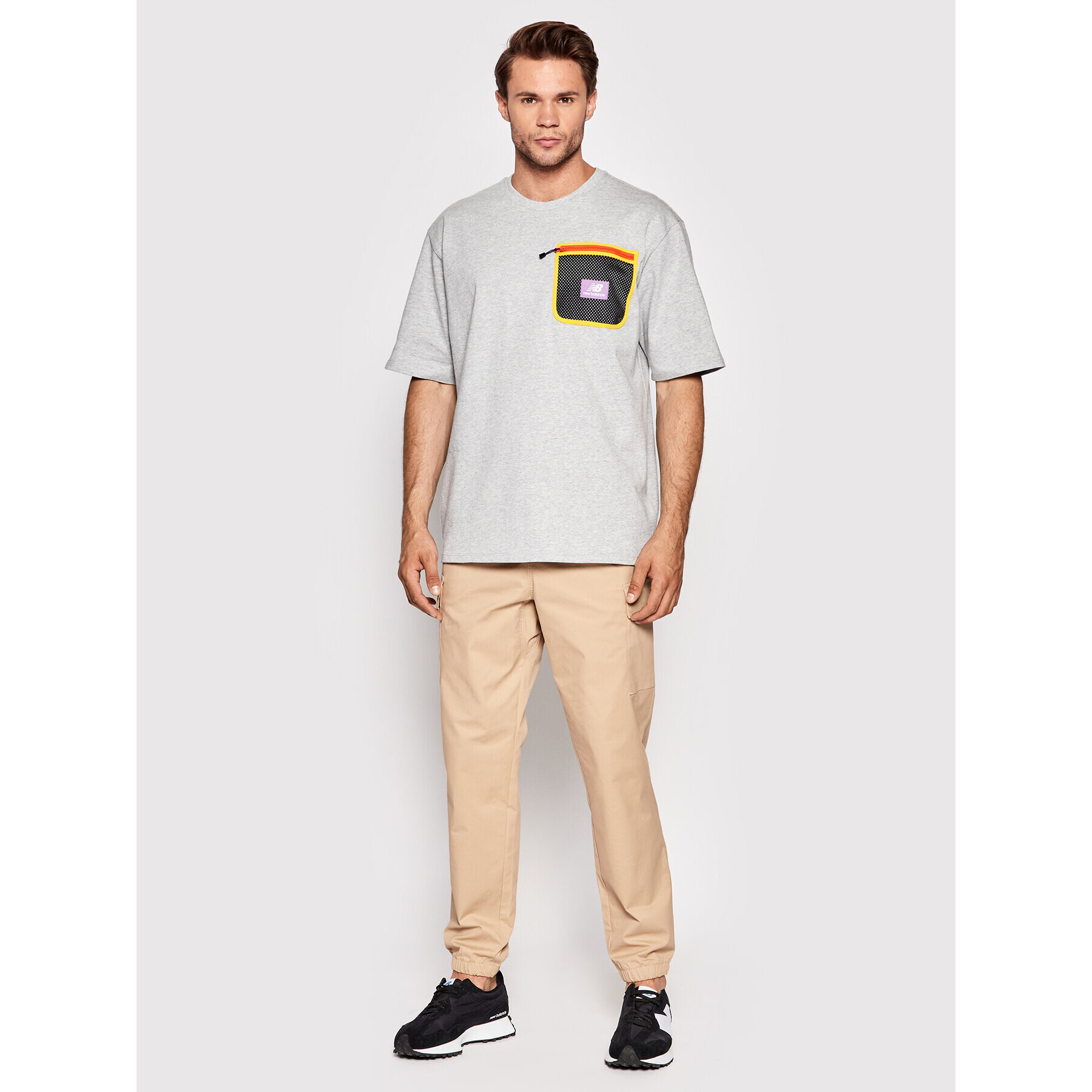 New Balance Tricou MT21510 Gri Relaxed Fit - Pled.ro