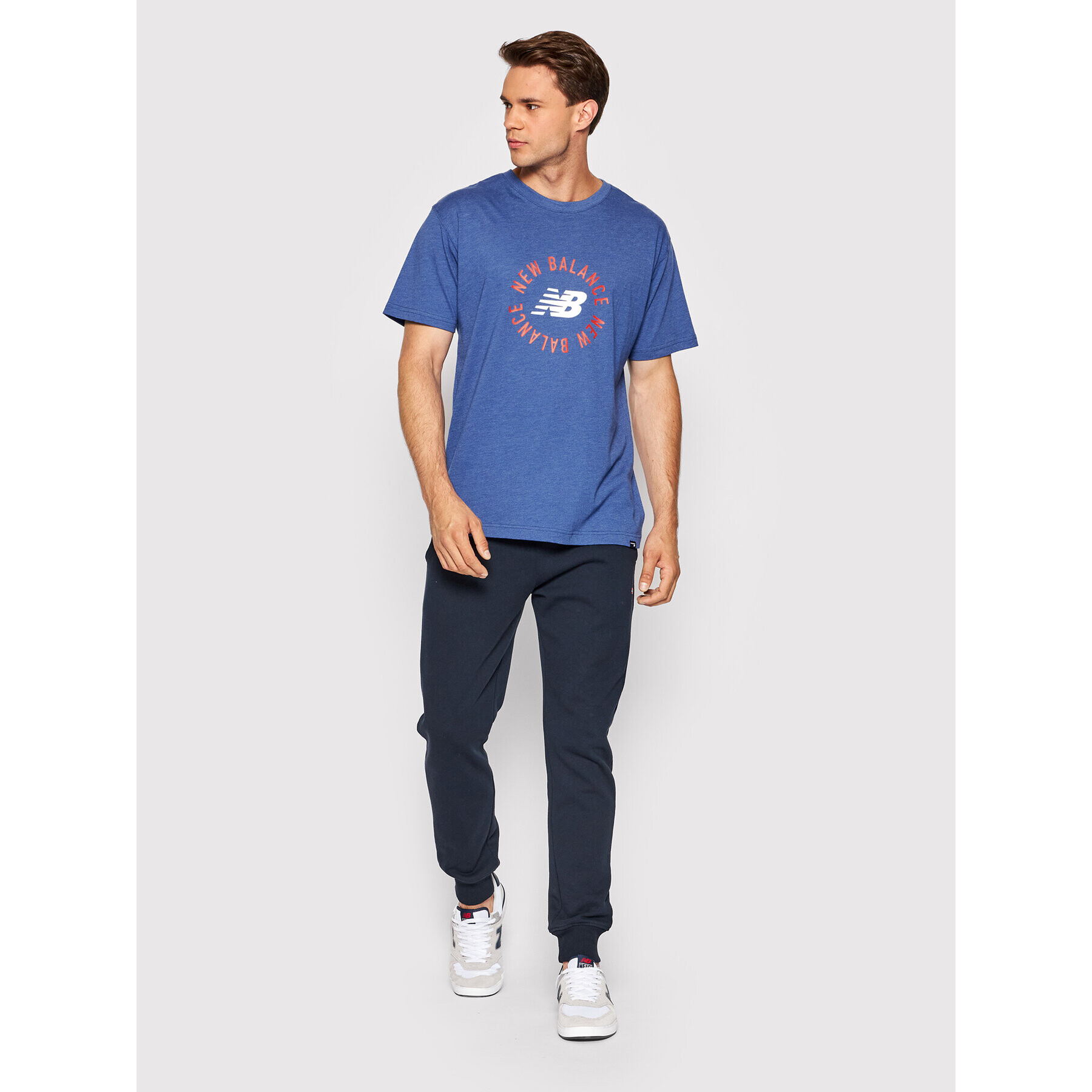 New Balance Tricou MT21901 Albastru Relaxed Fit - Pled.ro