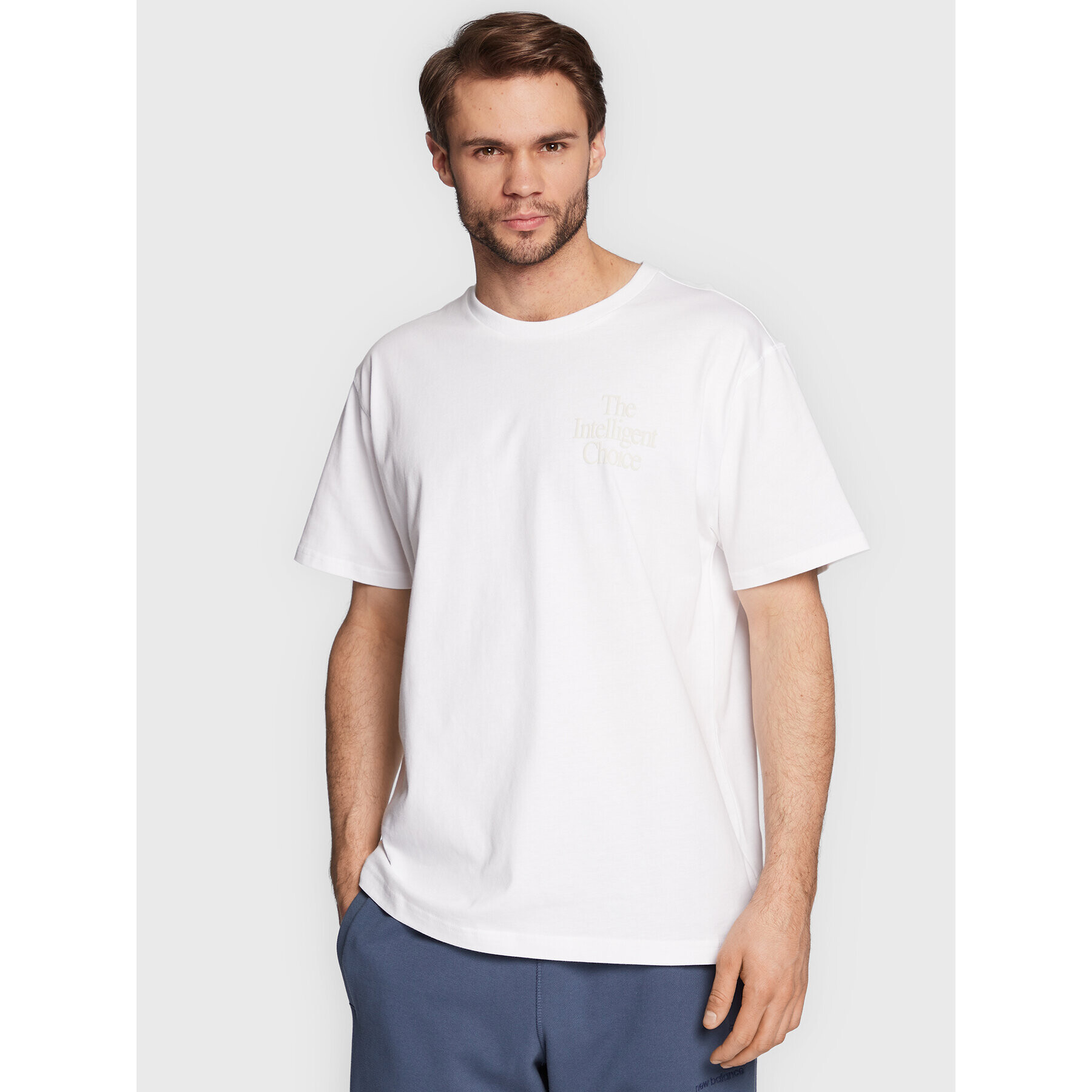 New Balance Tricou MT23502 Alb Relaxed Fit - Pled.ro