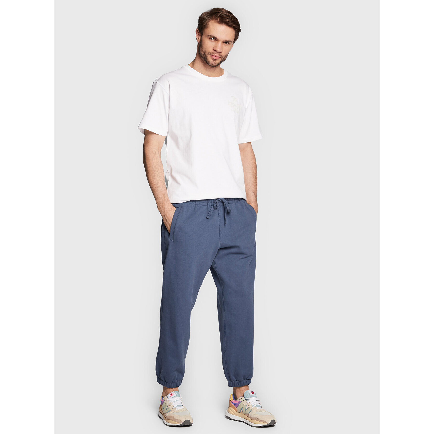 New Balance Tricou MT23502 Alb Relaxed Fit - Pled.ro