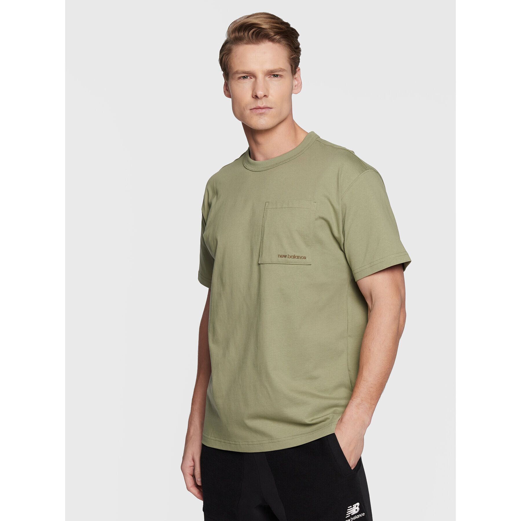 New Balance Tricou MT23567 Verde Relaxed Fit - Pled.ro