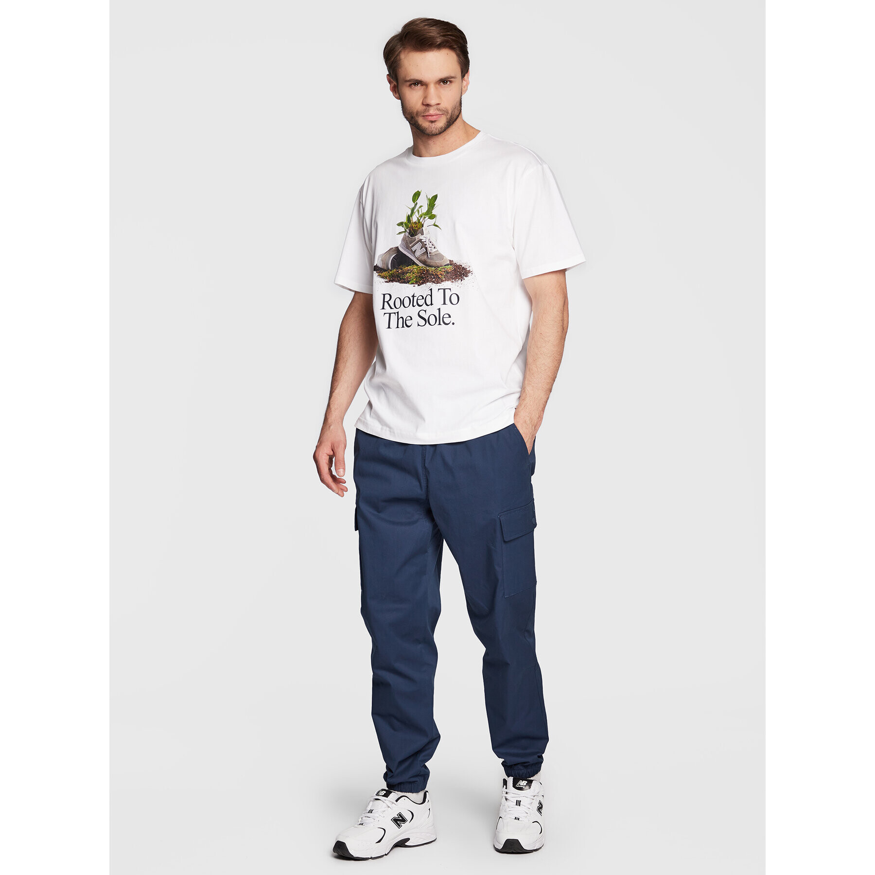 New Balance Tricou MT23570 Alb Relaxed Fit - Pled.ro