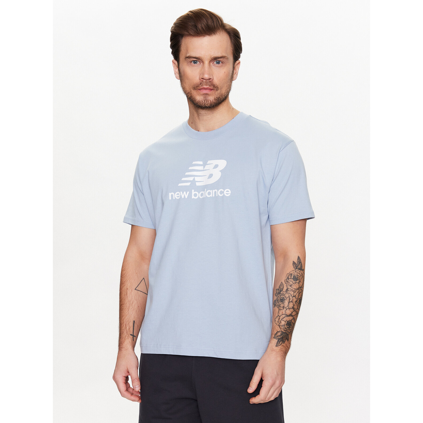 New Balance Tricou MT31541 Albastru Relaxed Fit - Pled.ro