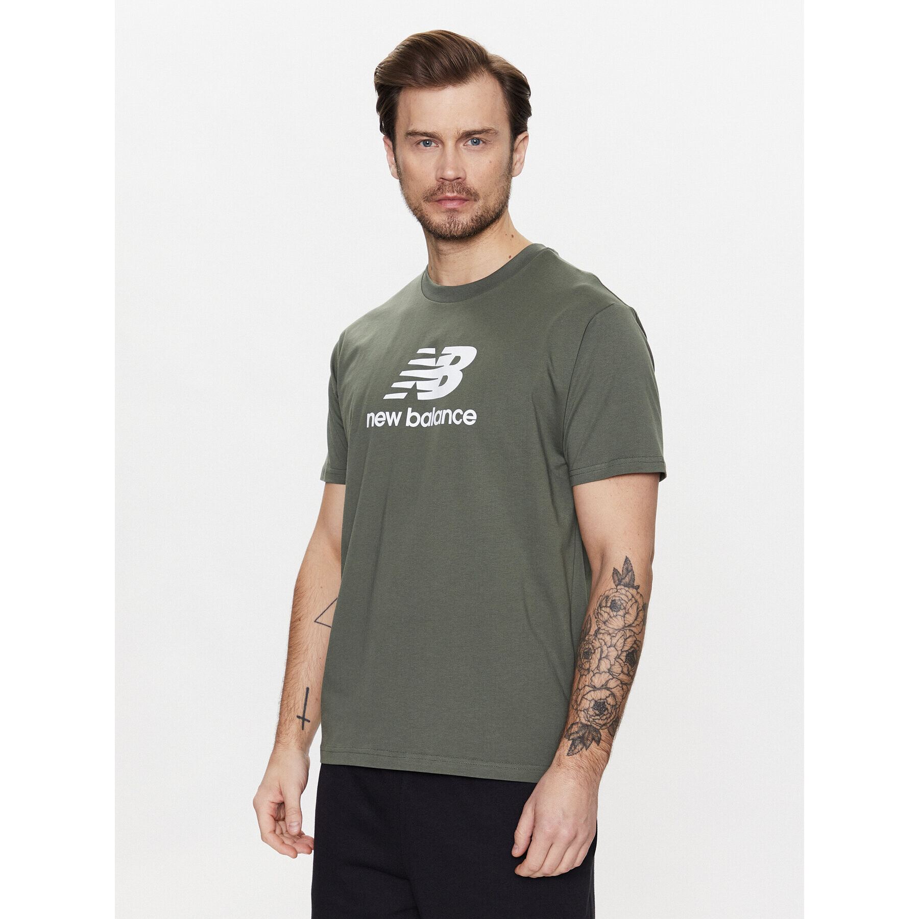 New Balance Tricou MT31541 Verde Relaxed Fit - Pled.ro