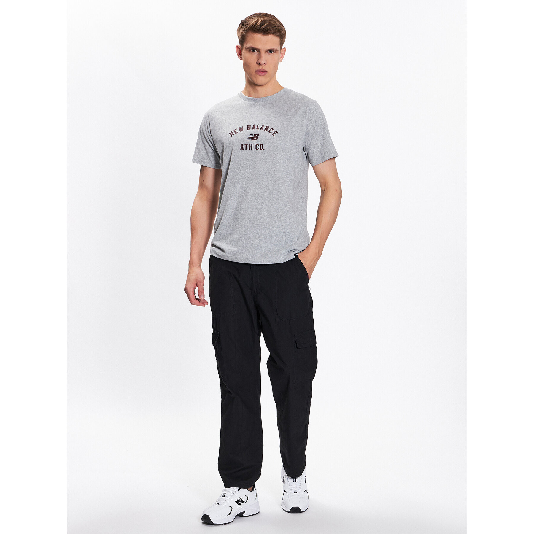 New Balance Tricou MT31907 Gri Regular Fit - Pled.ro