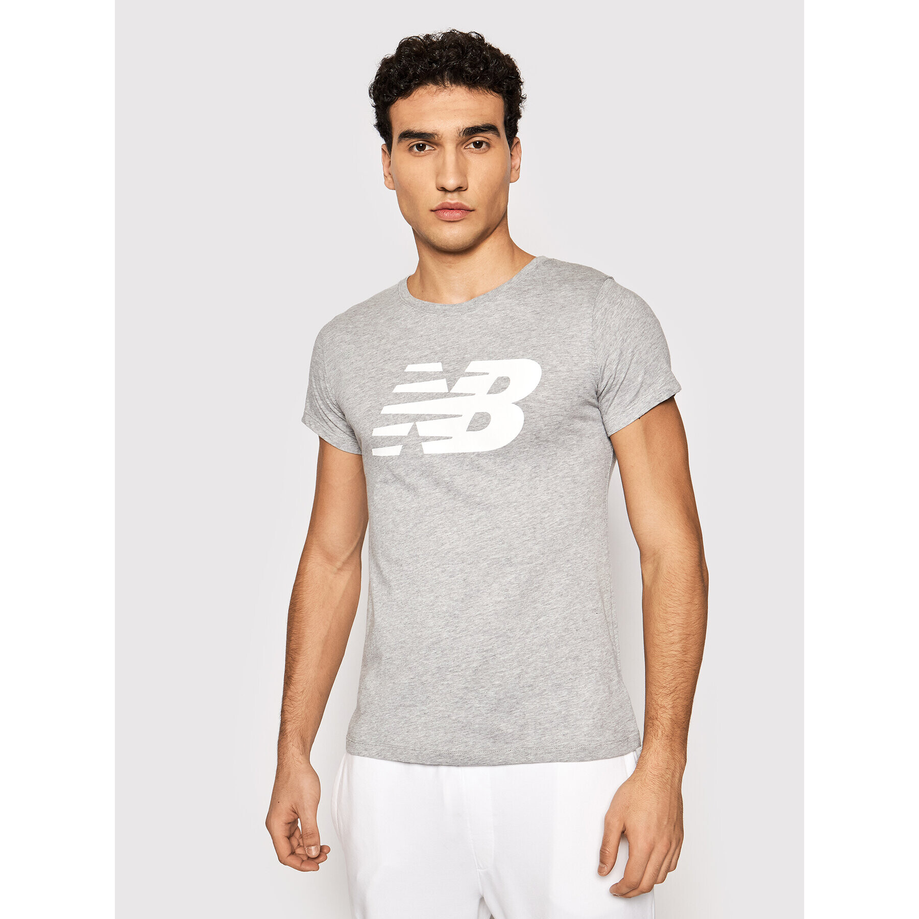 New Balance Tricou Nb Cl Fly NBWT0381 Gri Athletic Fit - Pled.ro