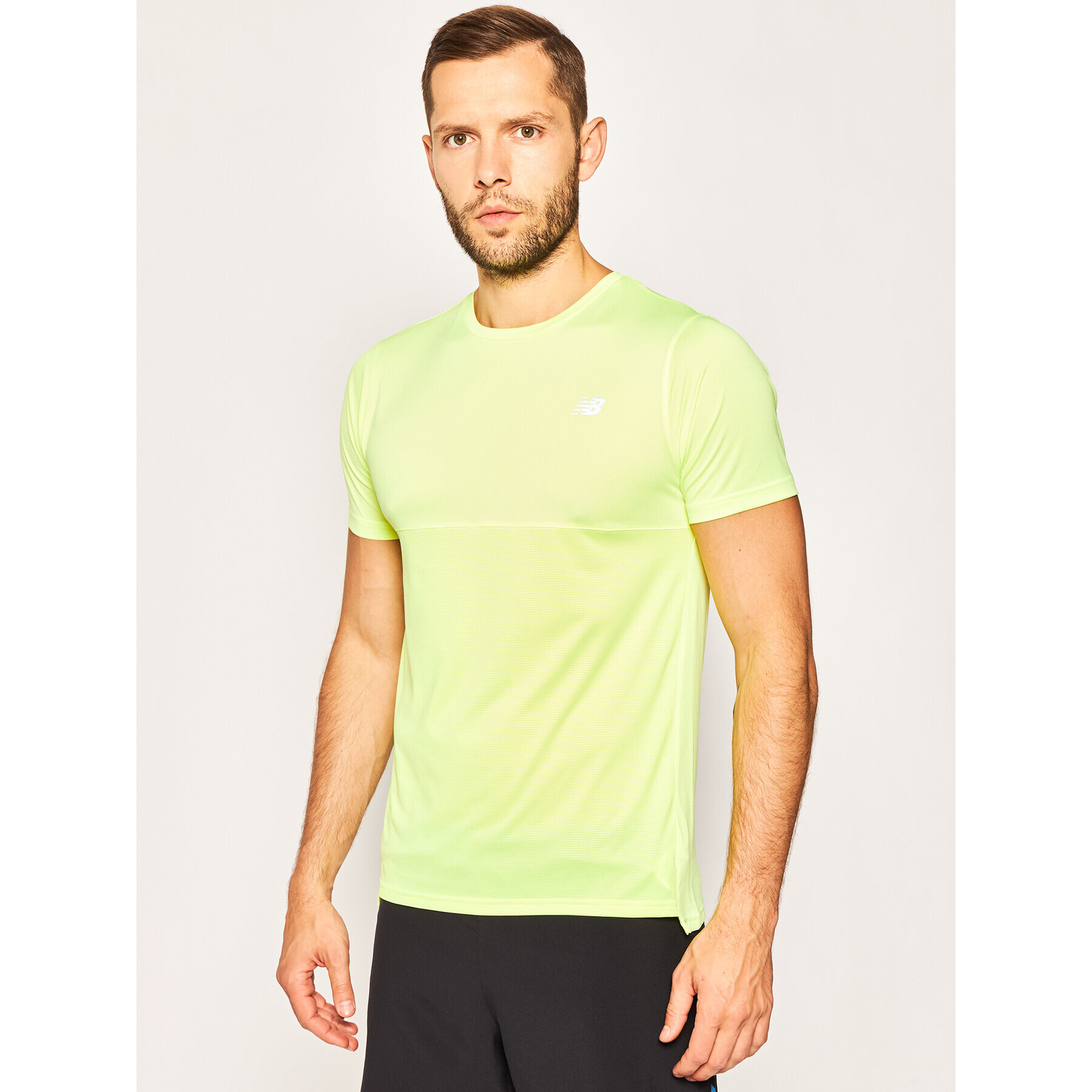 New Balance Tricou tehnic Acclerate MT93180L Galben Regular Fit - Pled.ro