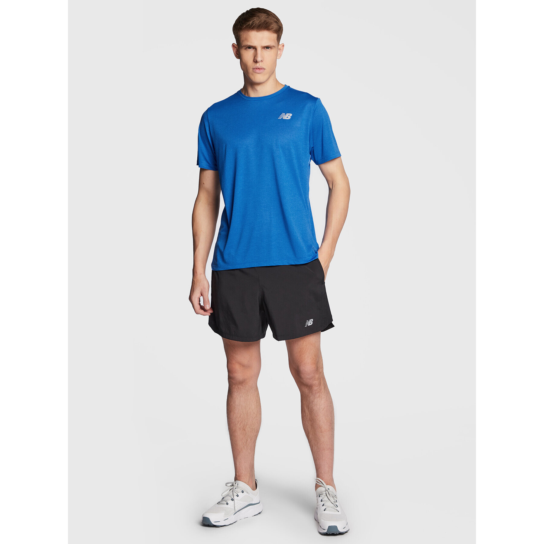 New Balance Tricou tehnic Impact Run MT21262 Albastru Athletic Fit - Pled.ro