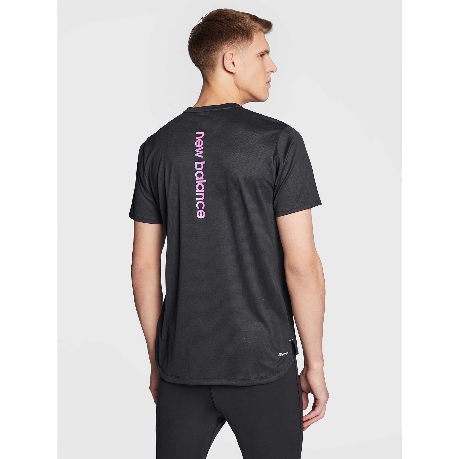 New Balance Tricou tehnic Impact Run MT23277 Negru Athletic Fit - Pled.ro