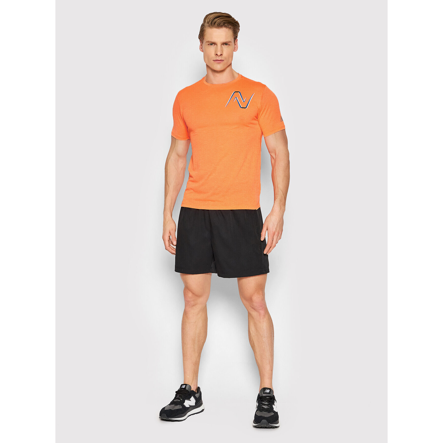 New Balance Tricou tehnic MT21277 Portocaliu Athletic Fit - Pled.ro