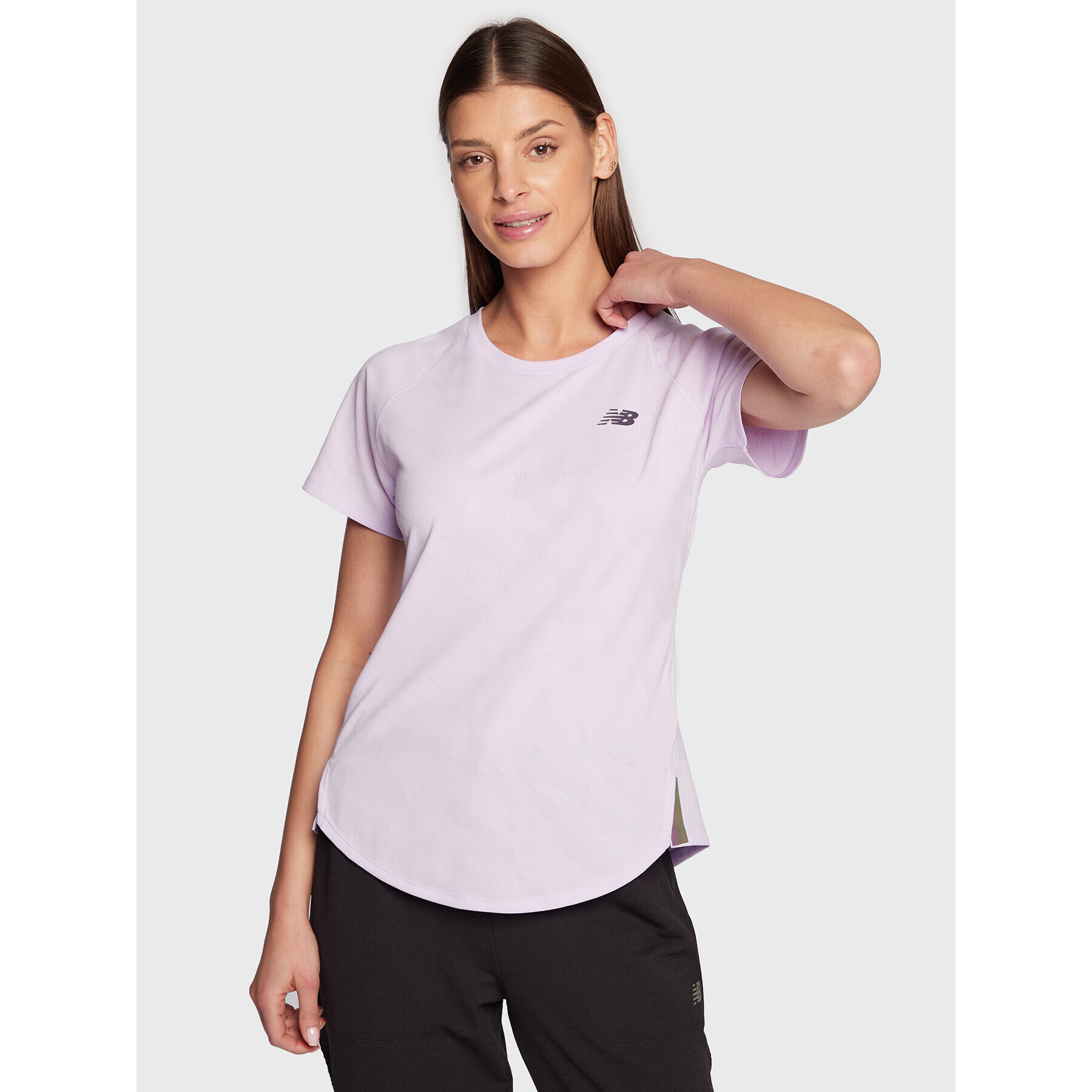 New Balance Tricou tehnic Q Speed WT23281 Violet Athletic Fit - Pled.ro