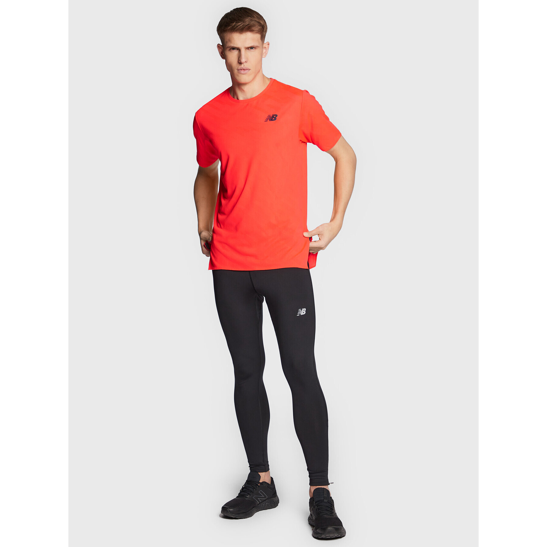 New Balance Tricou tehnic Speed Jacquard MT23281 Portocaliu Athletic Fit - Pled.ro