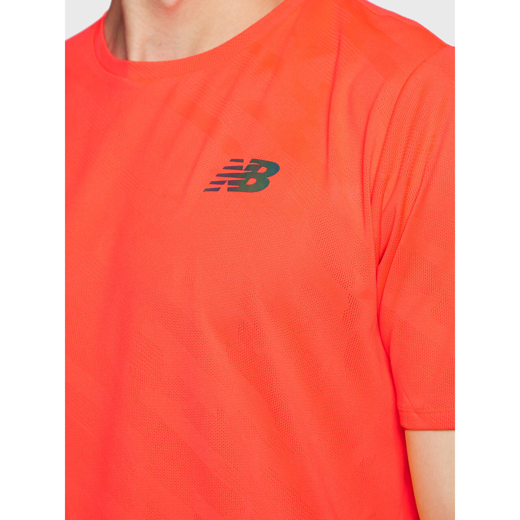 New Balance Tricou tehnic Speed Jacquard MT23281 Portocaliu Athletic Fit - Pled.ro