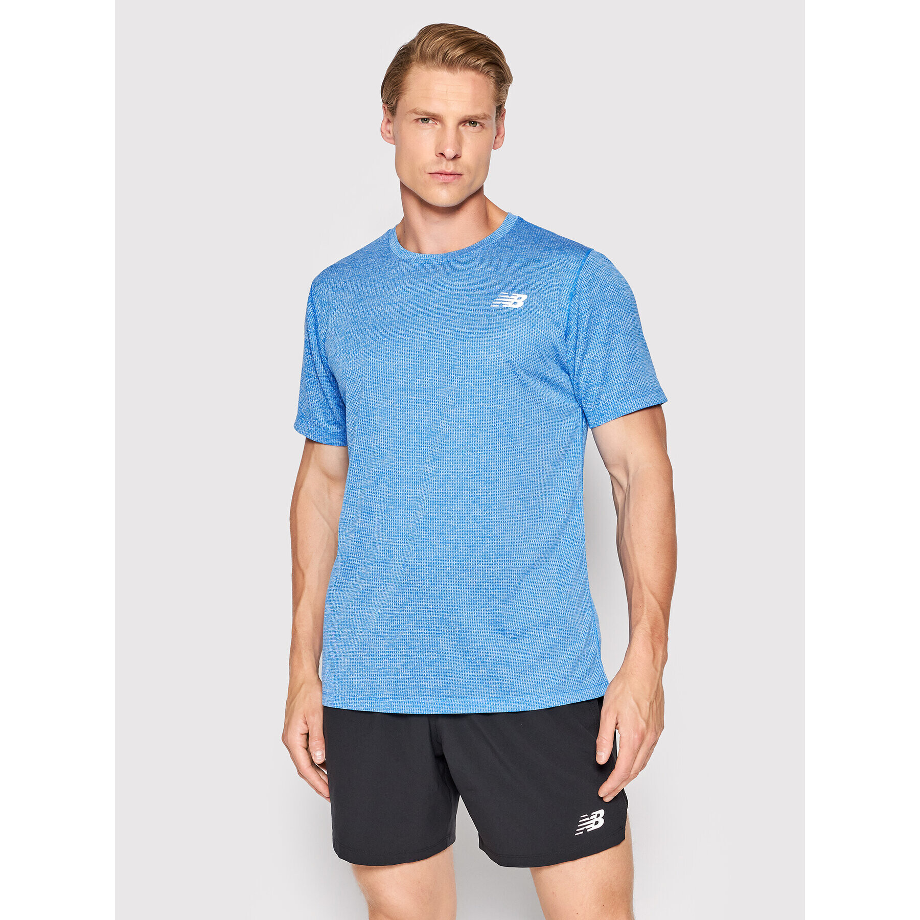 New Balance Tricou tehnic Tenacity MT11095 Albastru Athletic Fit - Pled.ro