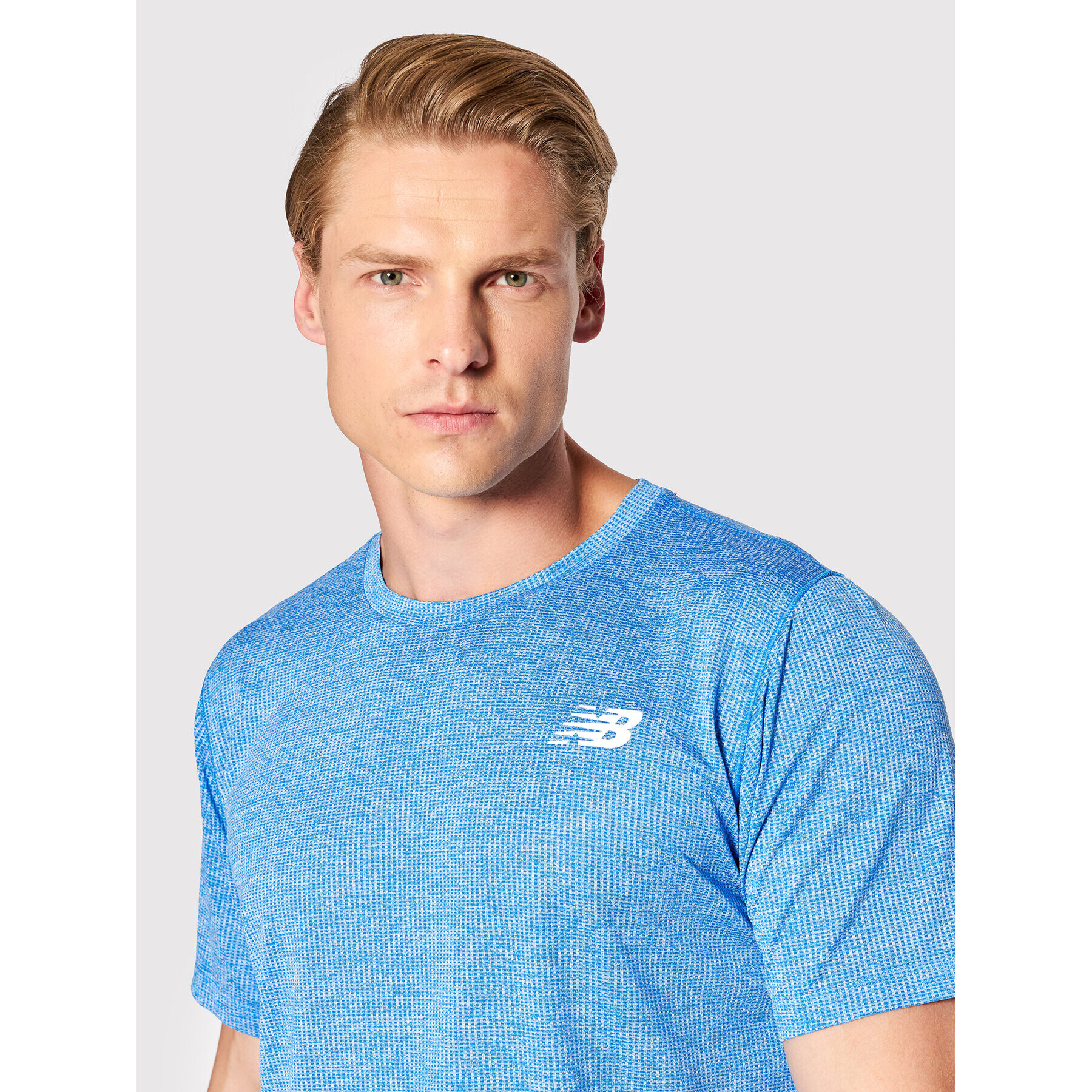 New Balance Tricou tehnic Tenacity MT11095 Albastru Athletic Fit - Pled.ro