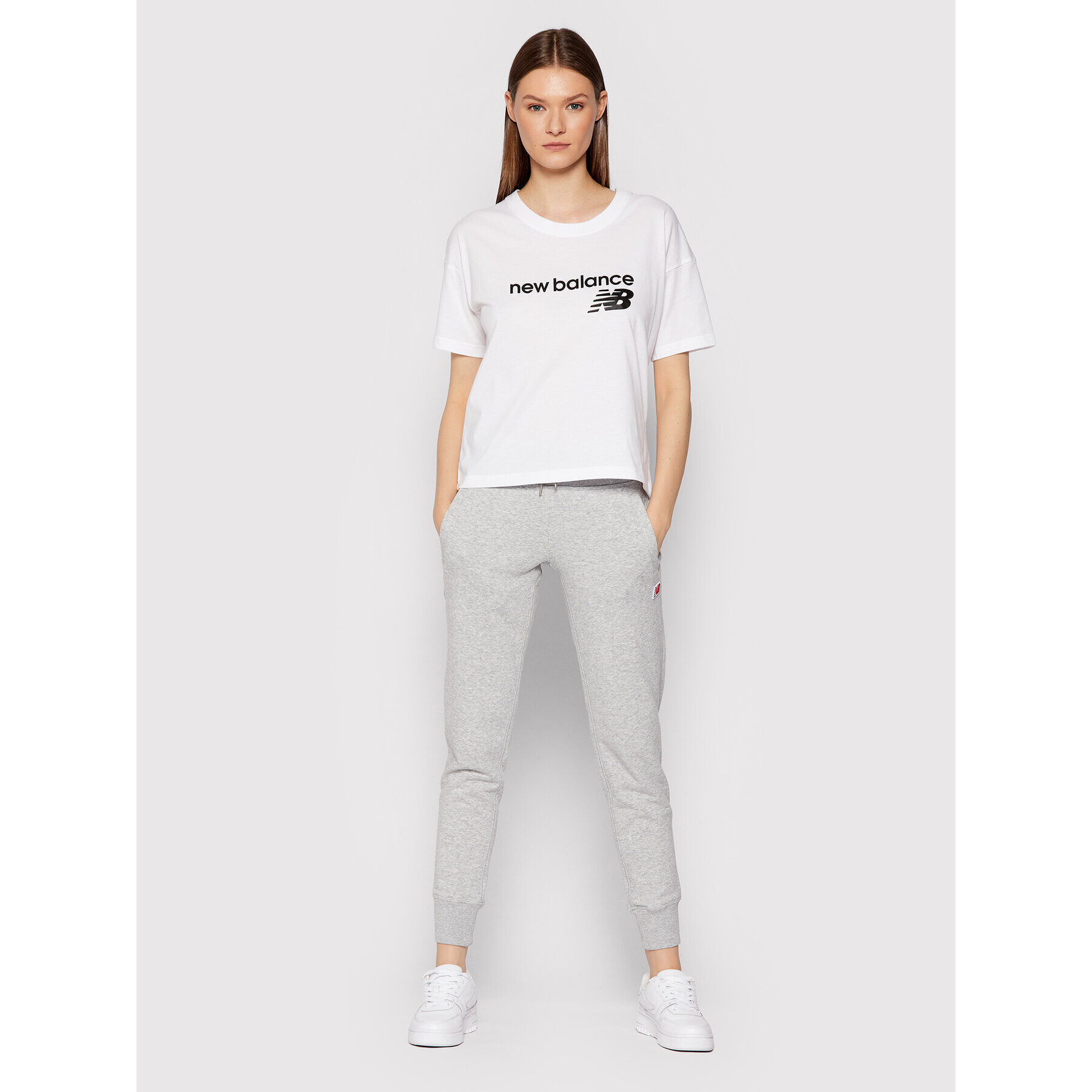 New Balance Tricou WT03805 Alb Relaxed Fit - Pled.ro