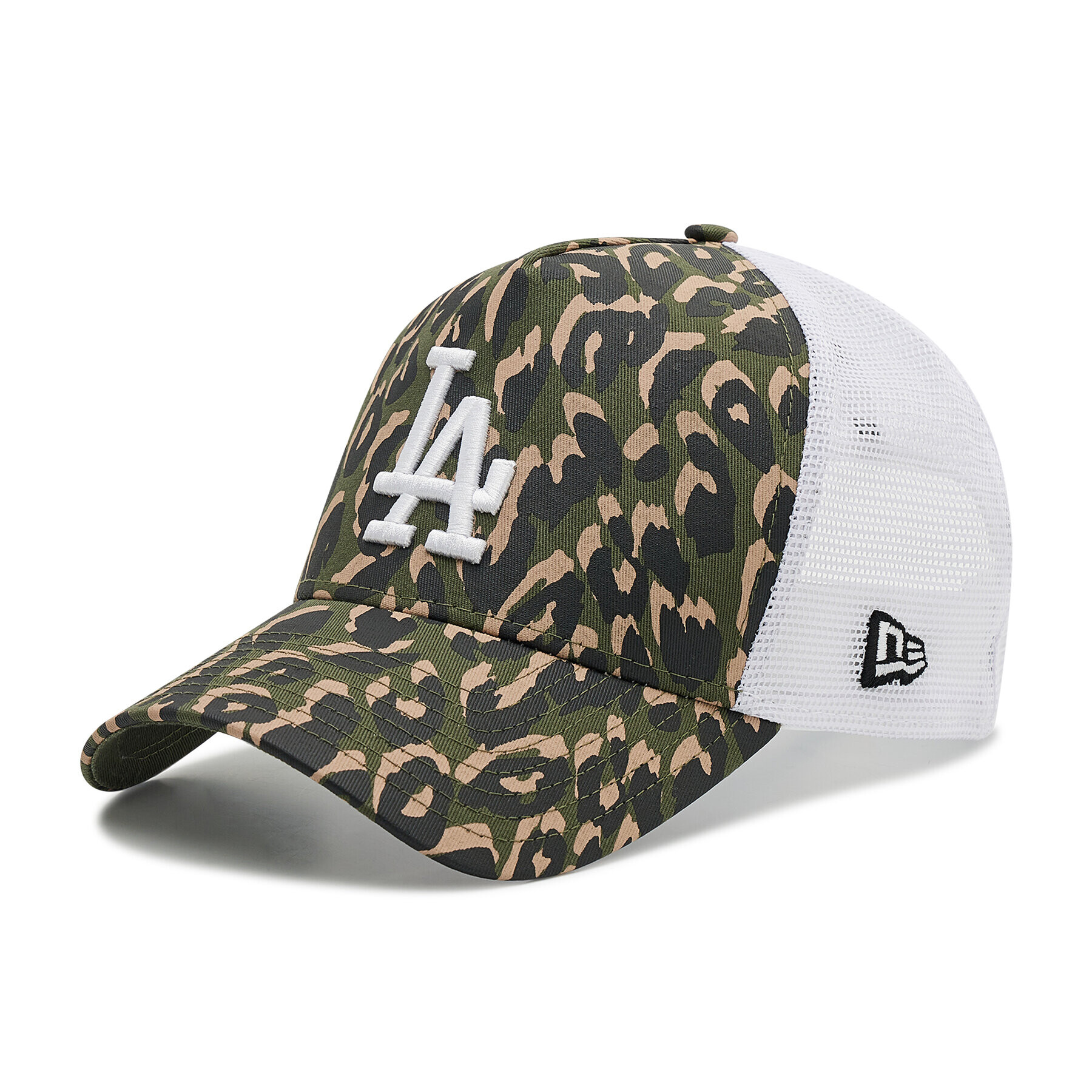 New Era Șapcă La Dodgers Leopard Print A-Frame Trucker 60222396 Verde - Pled.ro