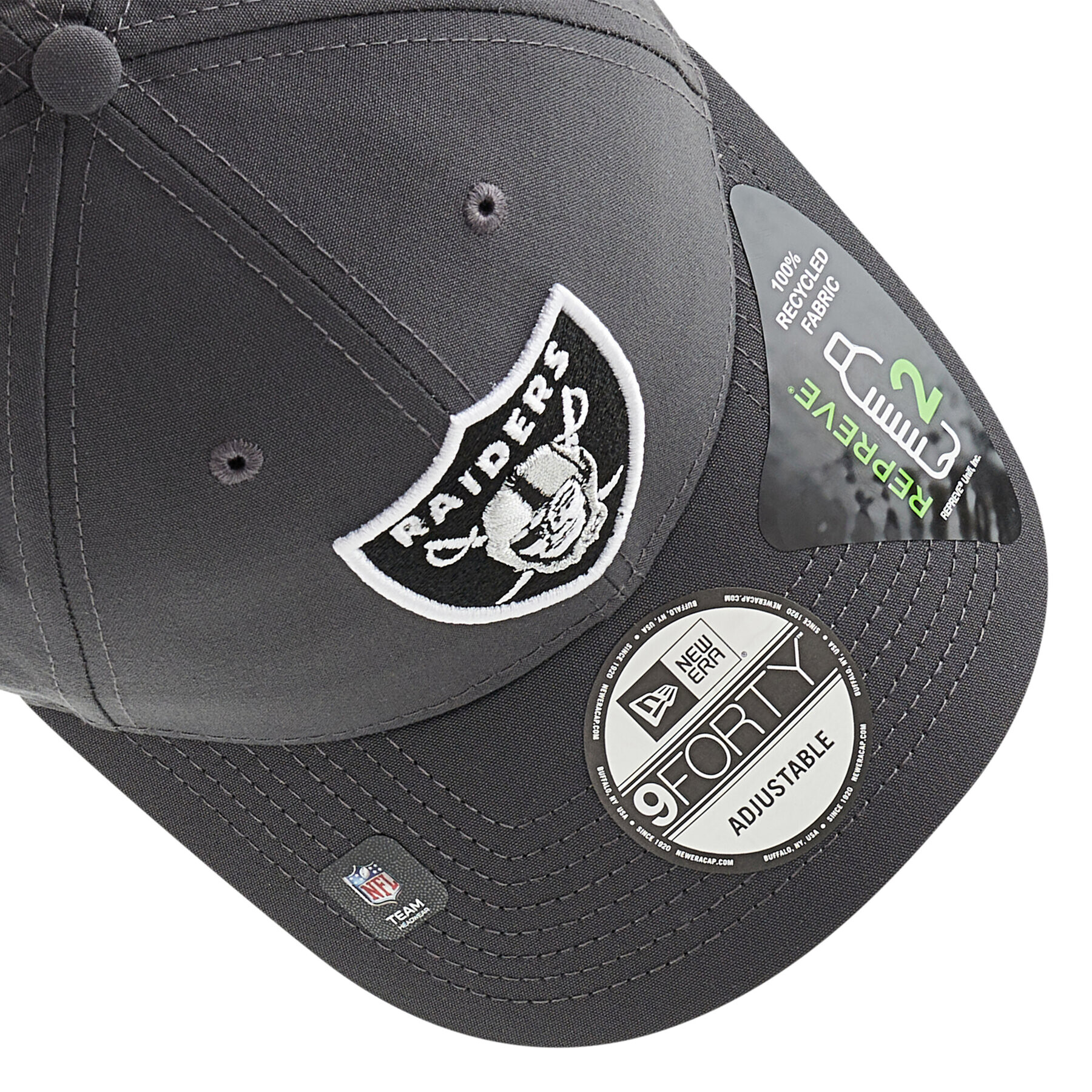 New Era Șapcă Las Vegas Raiders Nfl Repreve® Monochrome 9Forty 60240536 Gri - Pled.ro