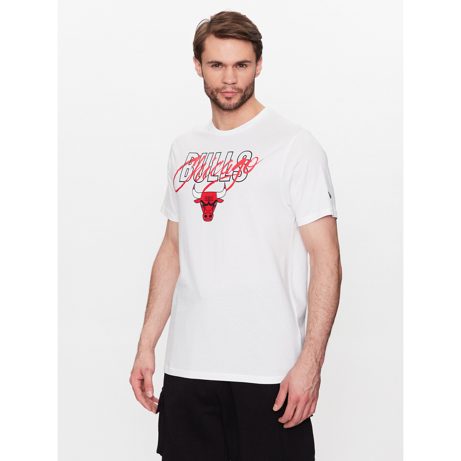 New Era Tricou Chicago Bulls 60332184 Alb Regular Fit - Pled.ro