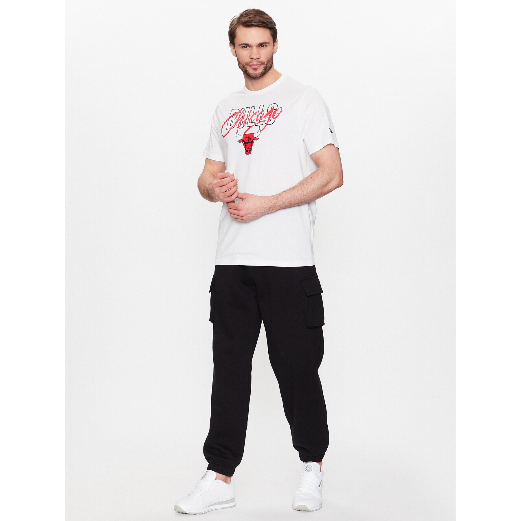 New Era Tricou Chicago Bulls 60332184 Alb Regular Fit - Pled.ro