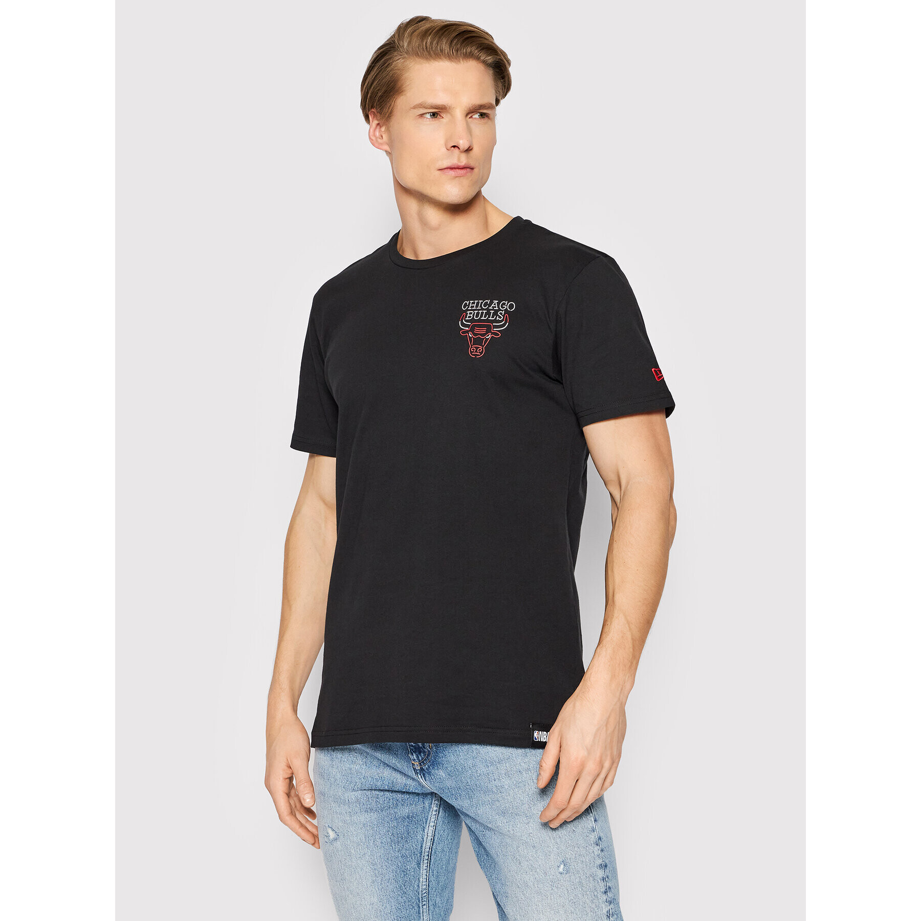 New Era Tricou Chicago Bulls Neon Graphic 12893098 Negru Regular Fit - Pled.ro