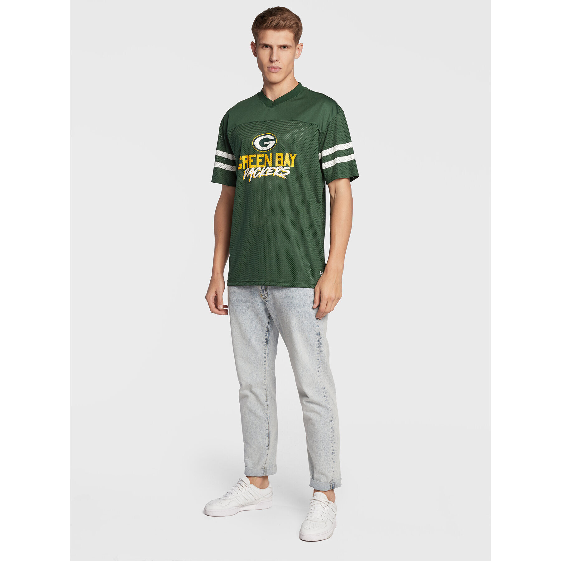 New Era Tricou Green Bay Packers NFL Script 60284670 Verde Relaxed Fit - Pled.ro