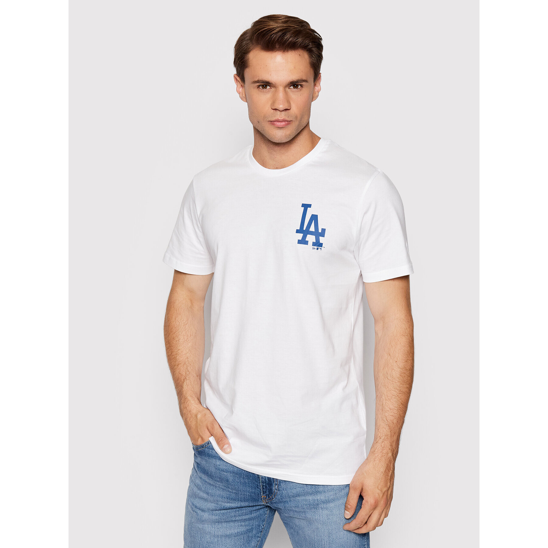 New Era Tricou LA Dodgers Stadium 13083926 Alb Regular Fit - Pled.ro