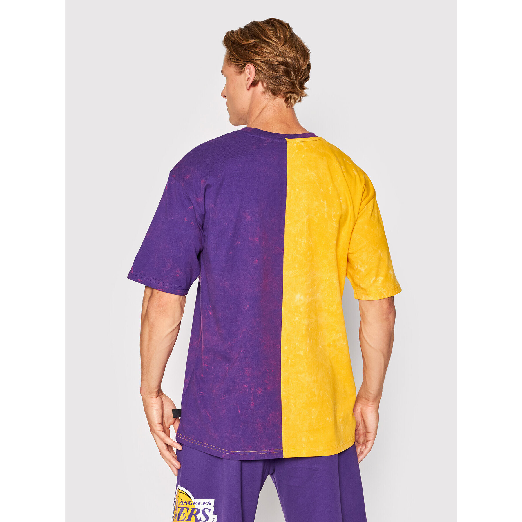 New Era Tricou LA Lakers Split Graphic 13083855 Galben Regular Fit - Pled.ro