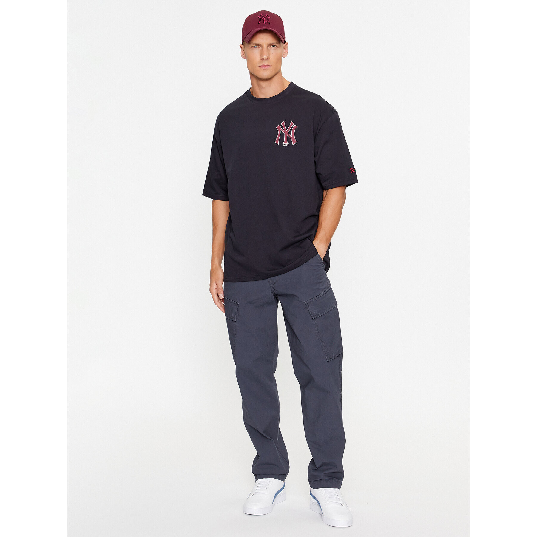 New Era Tricou Large Logo 60416323 Bleumarin Regular Fit - Pled.ro