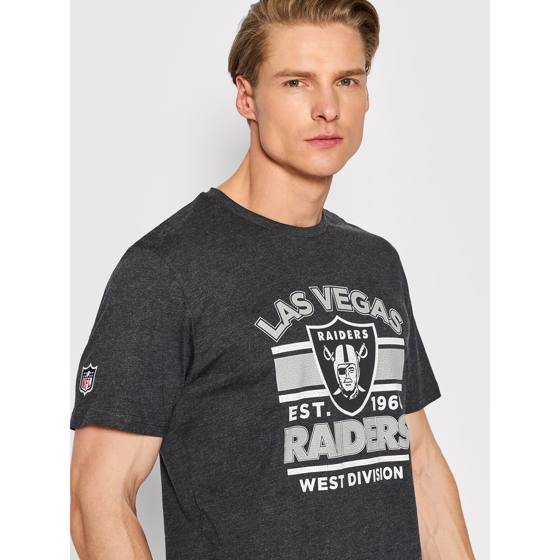 New Era Tricou Las Vegas Raiders Graphic 12893039 Gri Regular Fit - Pled.ro