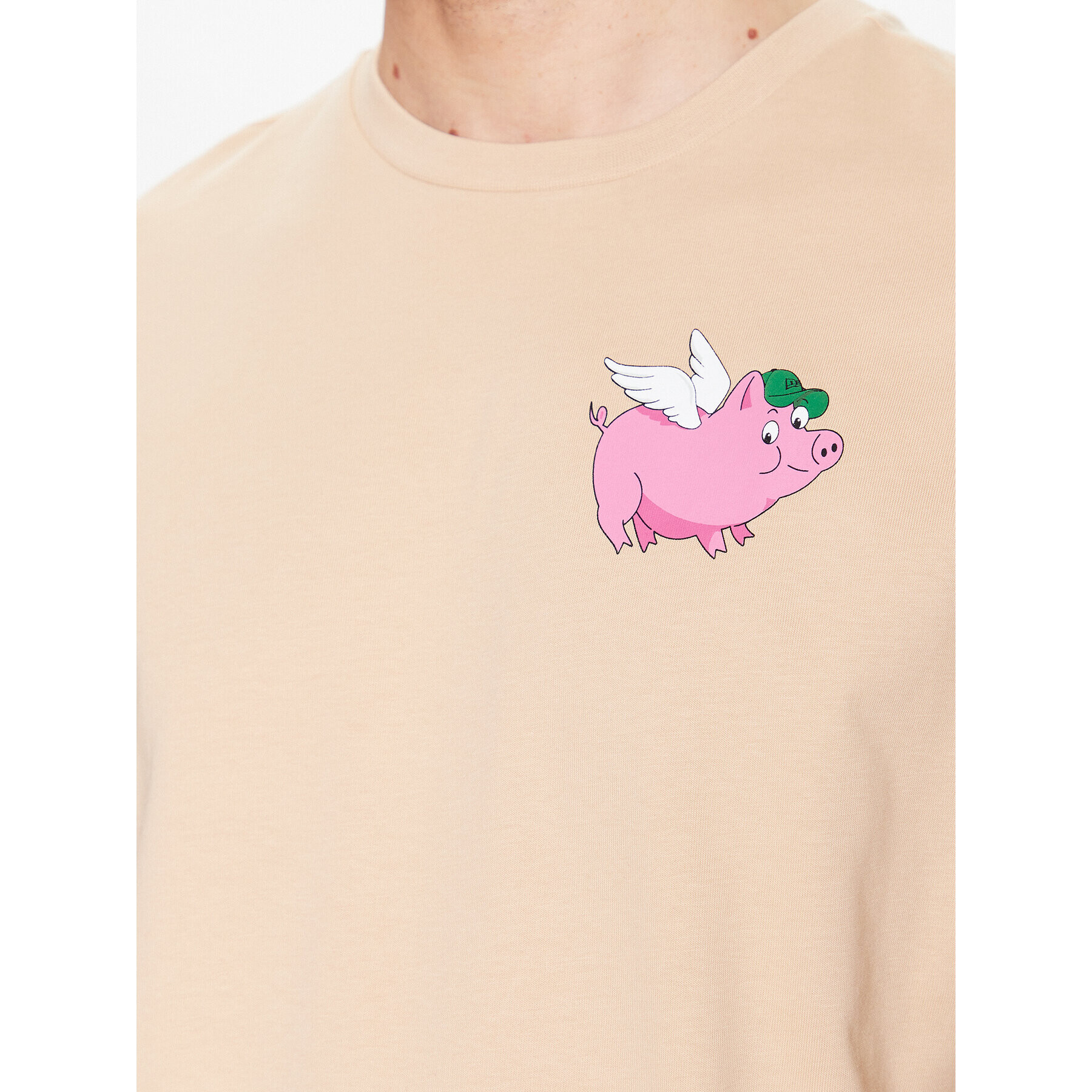 New Era Tricou Lucky Pig Character 60332260 Bej Oversize - Pled.ro