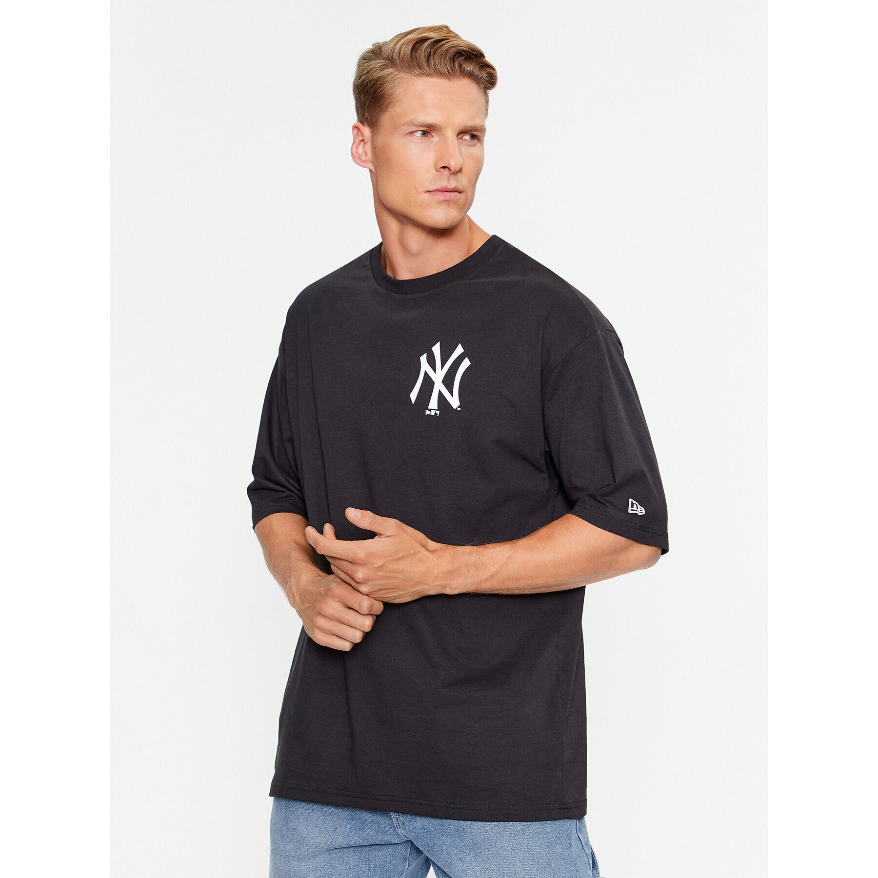 New Era Tricou MLB Essentials Lc Neyyan 60416723 Negru Loose Fit - Pled.ro